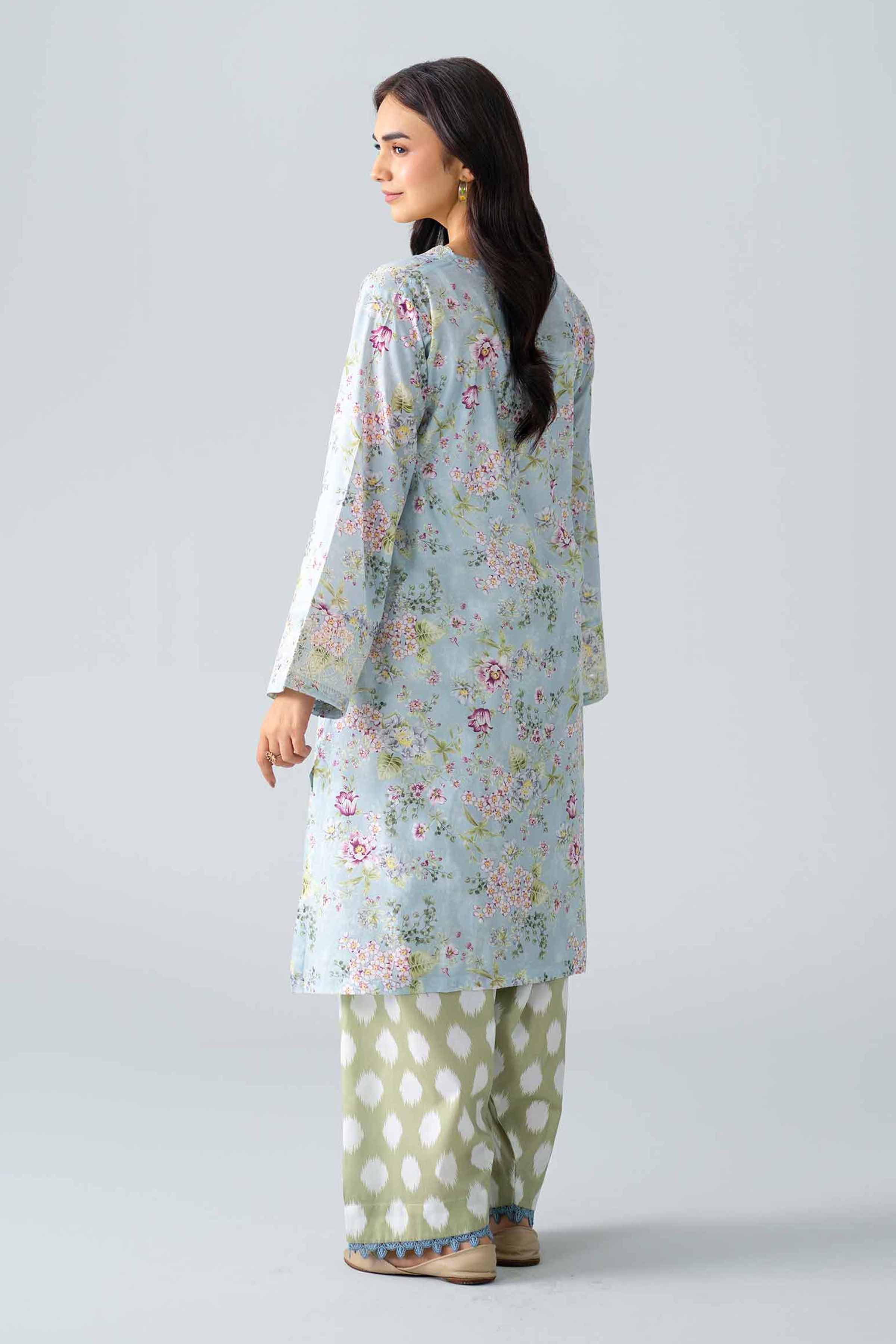 2 Piece - Printed Embroidered Suit - PE26-587