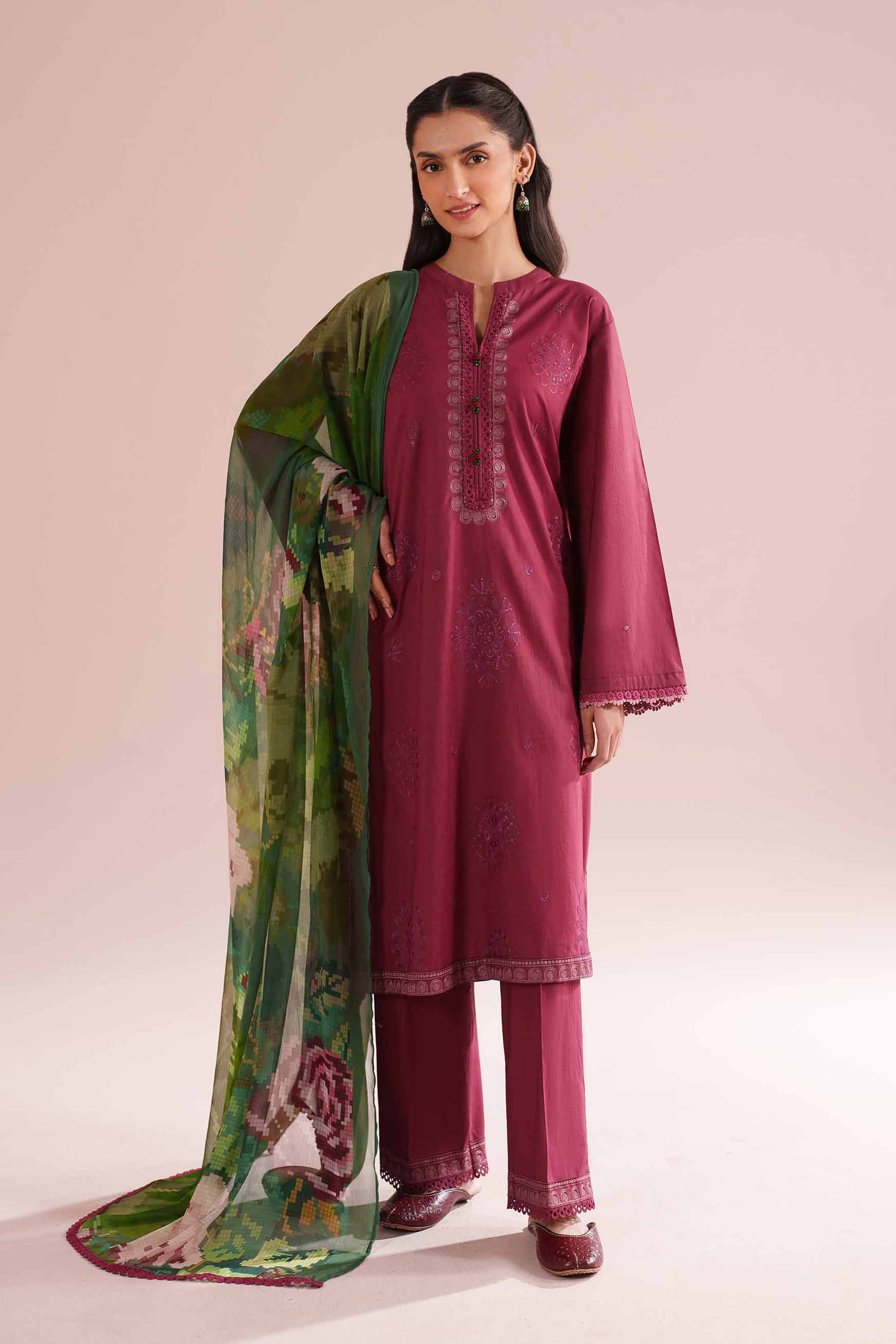 3 Piece - Embroidered Suit - PE26-66