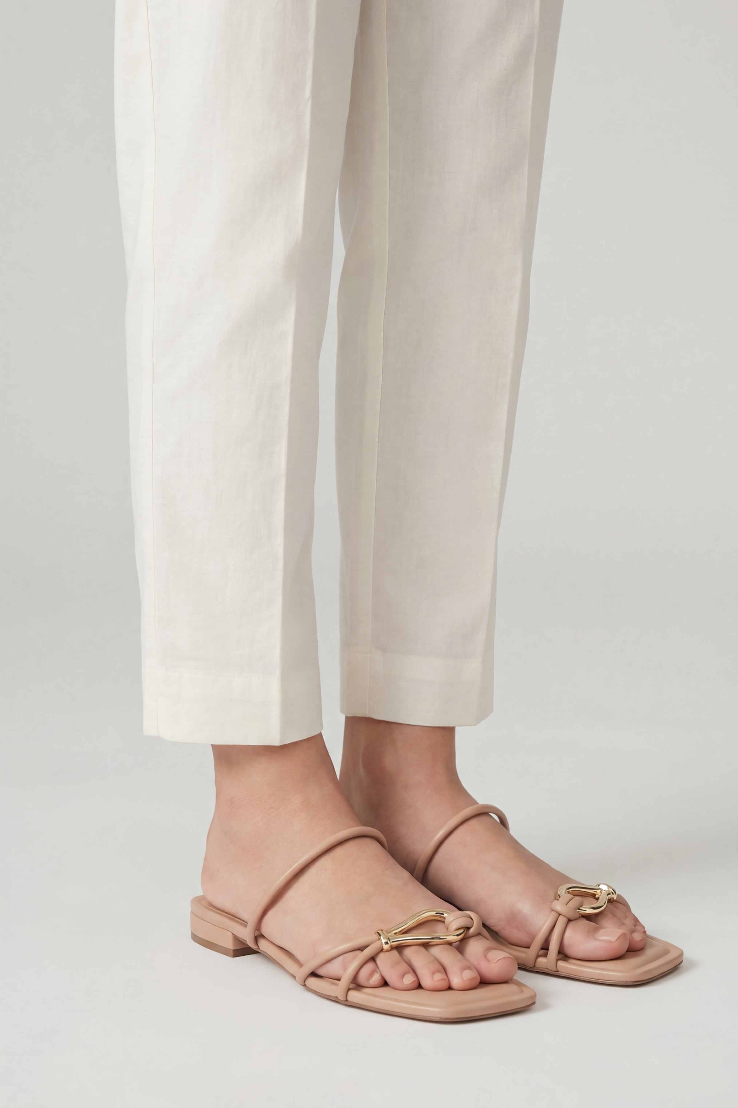 Solid Trousers - PE26-667 White Cambric 1PC Solids READY TO WEAR