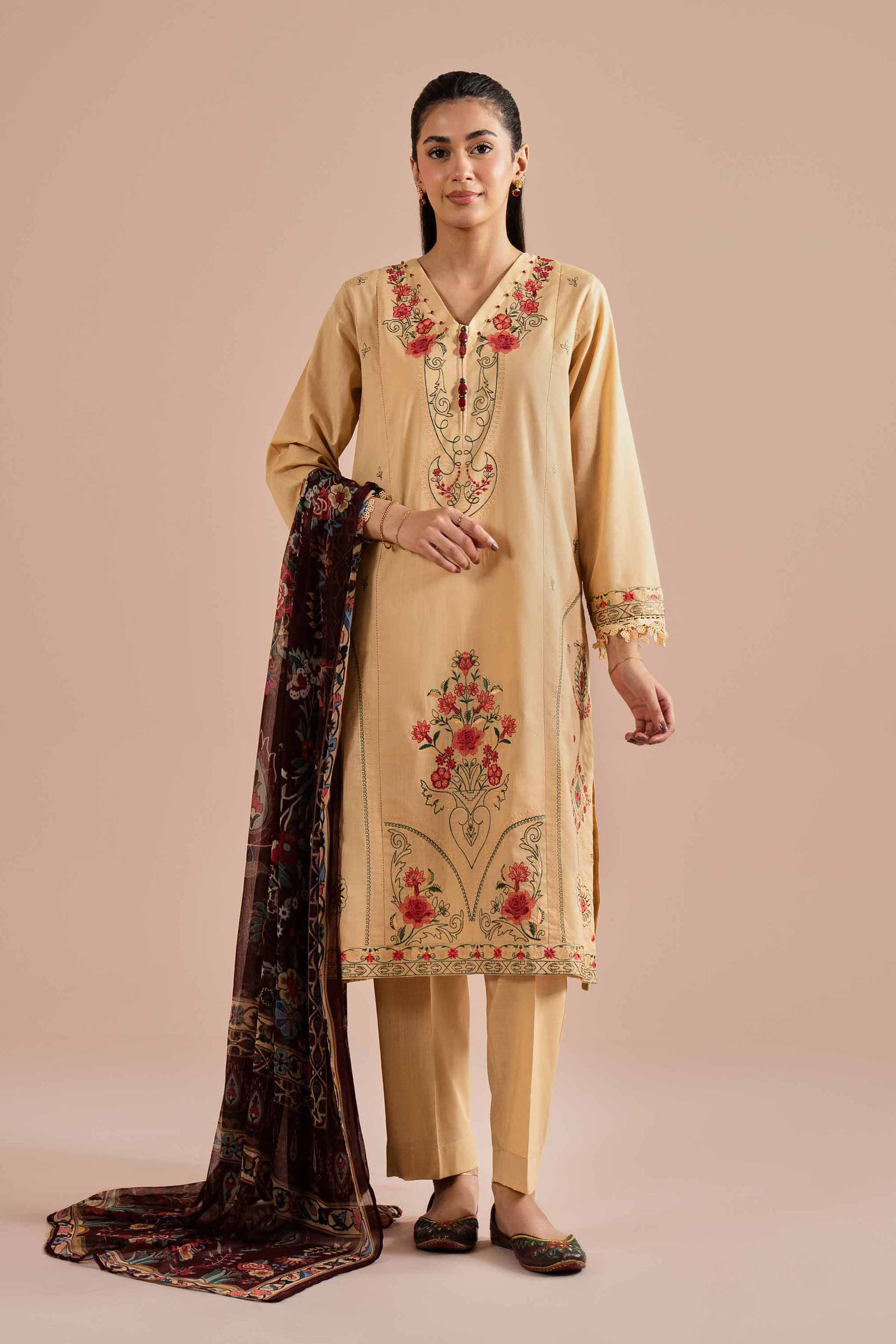 3 Piece - Embroidered Suit - PE26-67