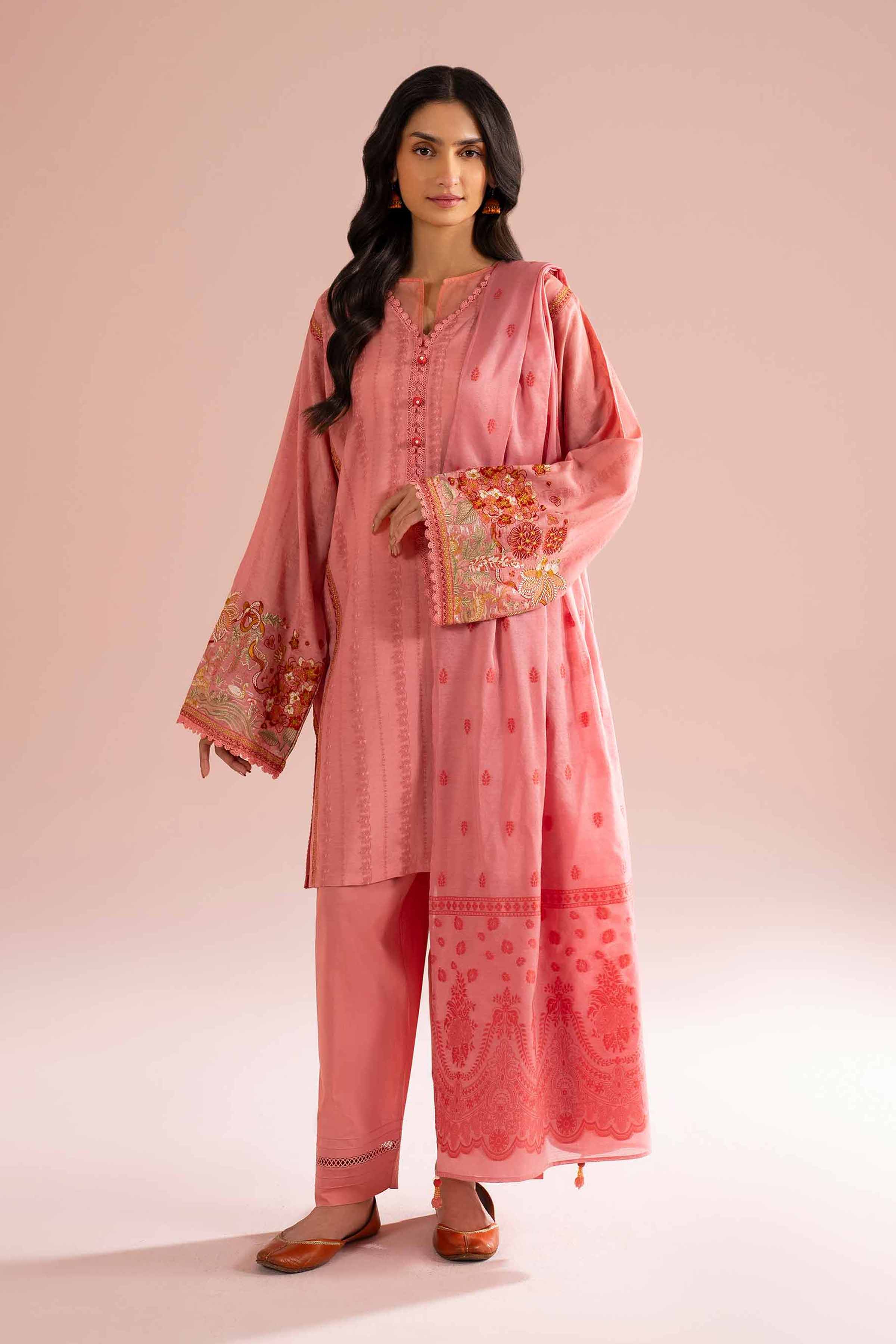 3 Piece - Embroidered Suit - PE26-73