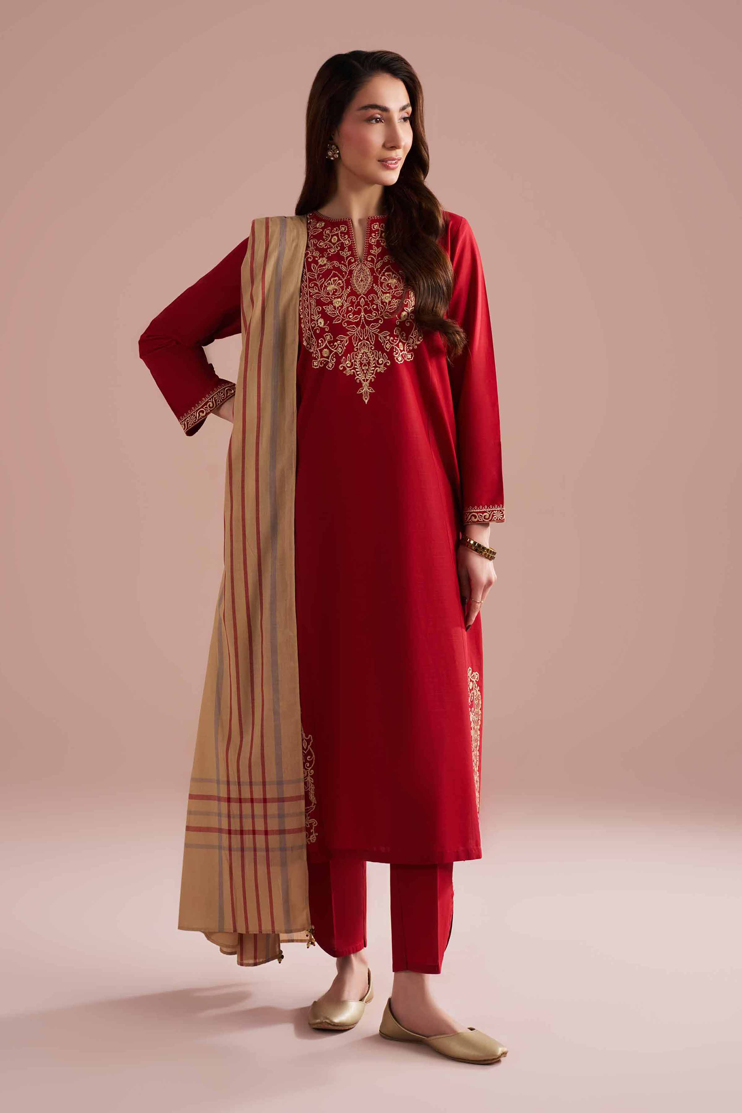 3 Piece - Embroidered Suit - PE26-80