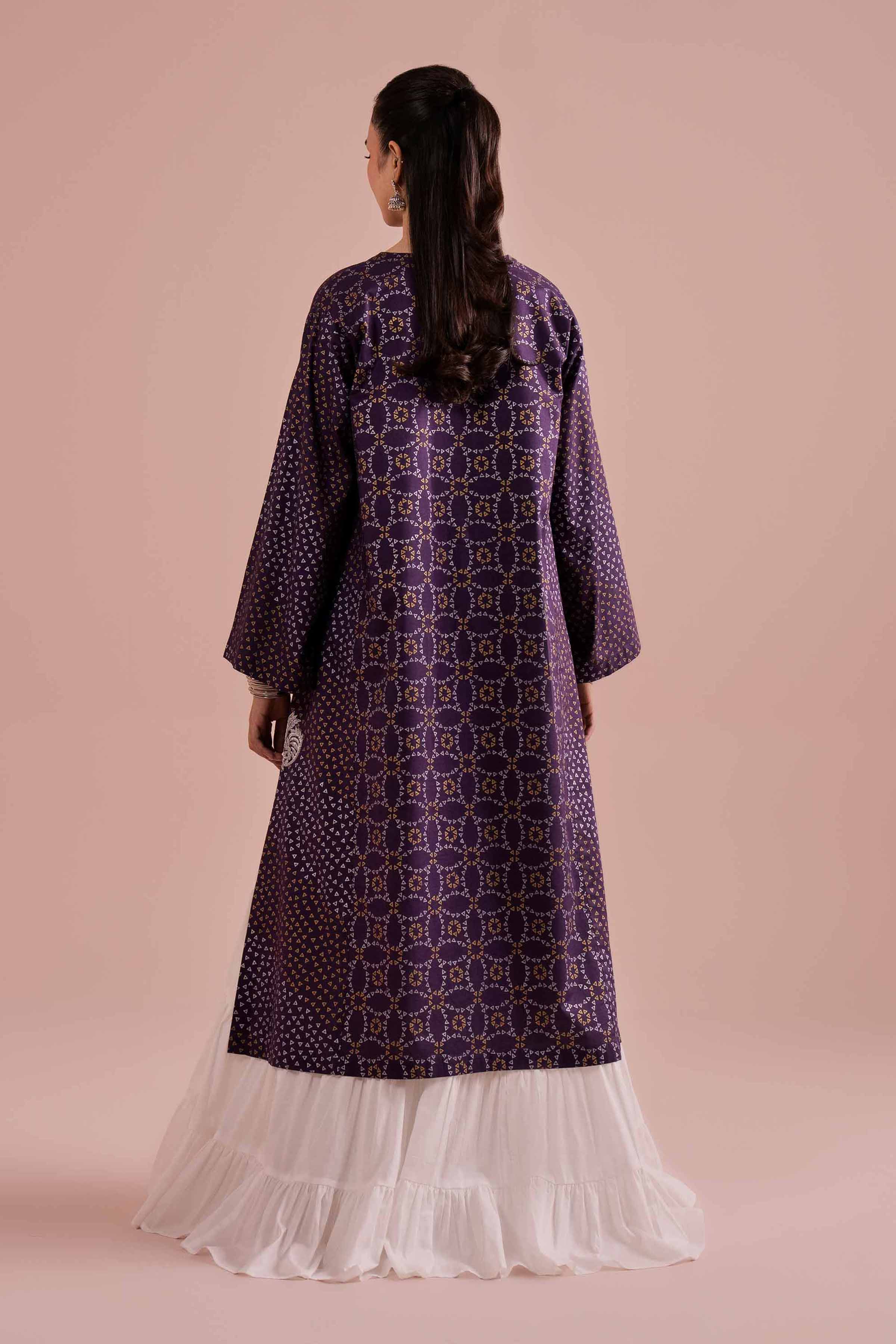 Printed Embroidered Shirt - PE26-88 Purple Lawn 1PC Embroidered READY TO WEAR