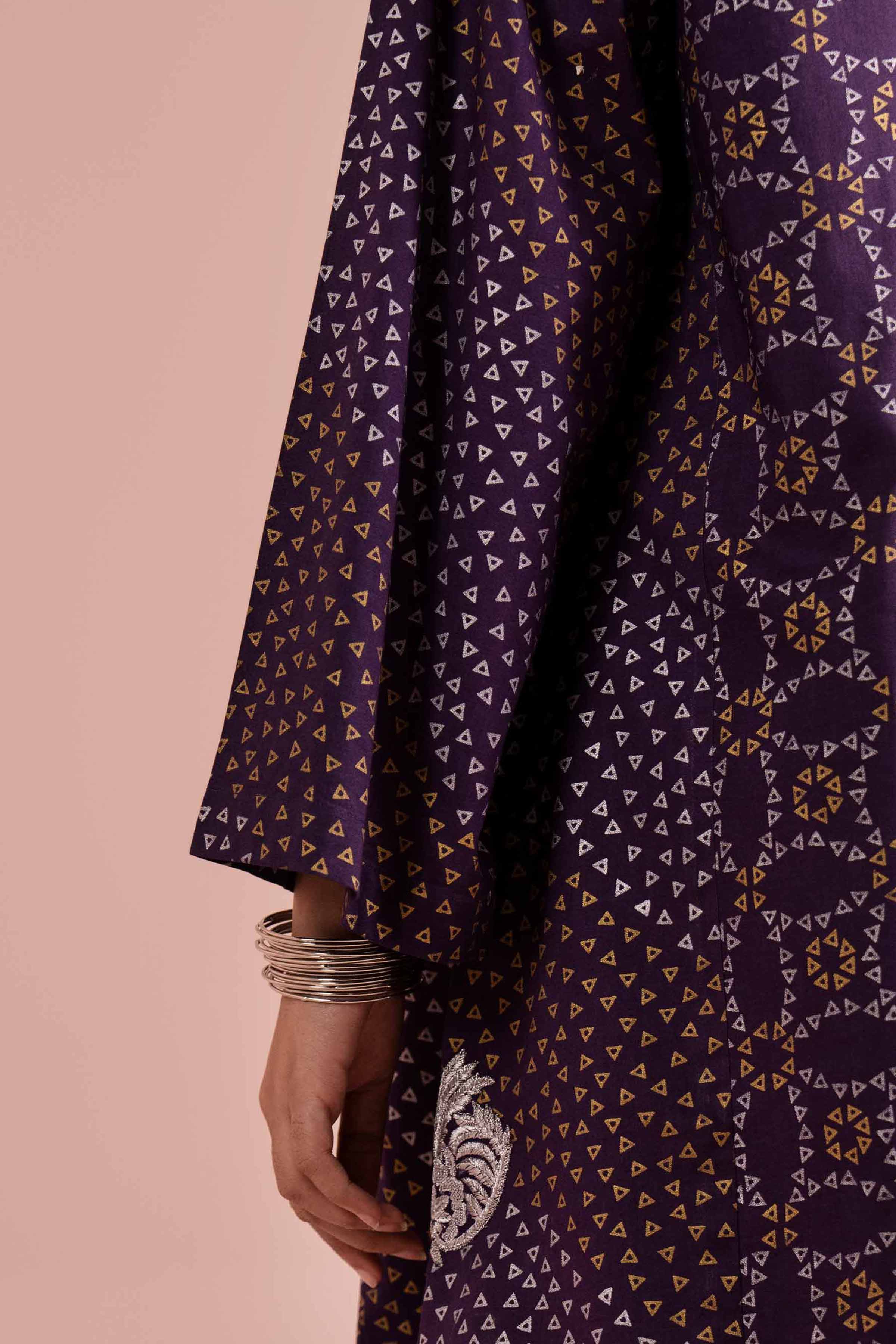 Printed Embroidered Shirt - PE26-88 Purple Lawn 1PC Embroidered READY TO WEAR