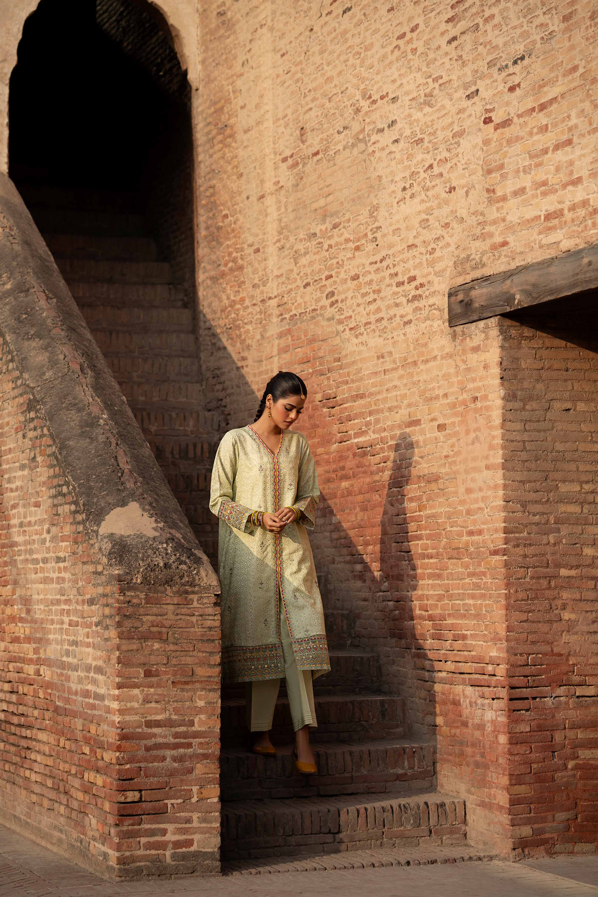 2 Piece - Embroidered Suit - PFE25-36