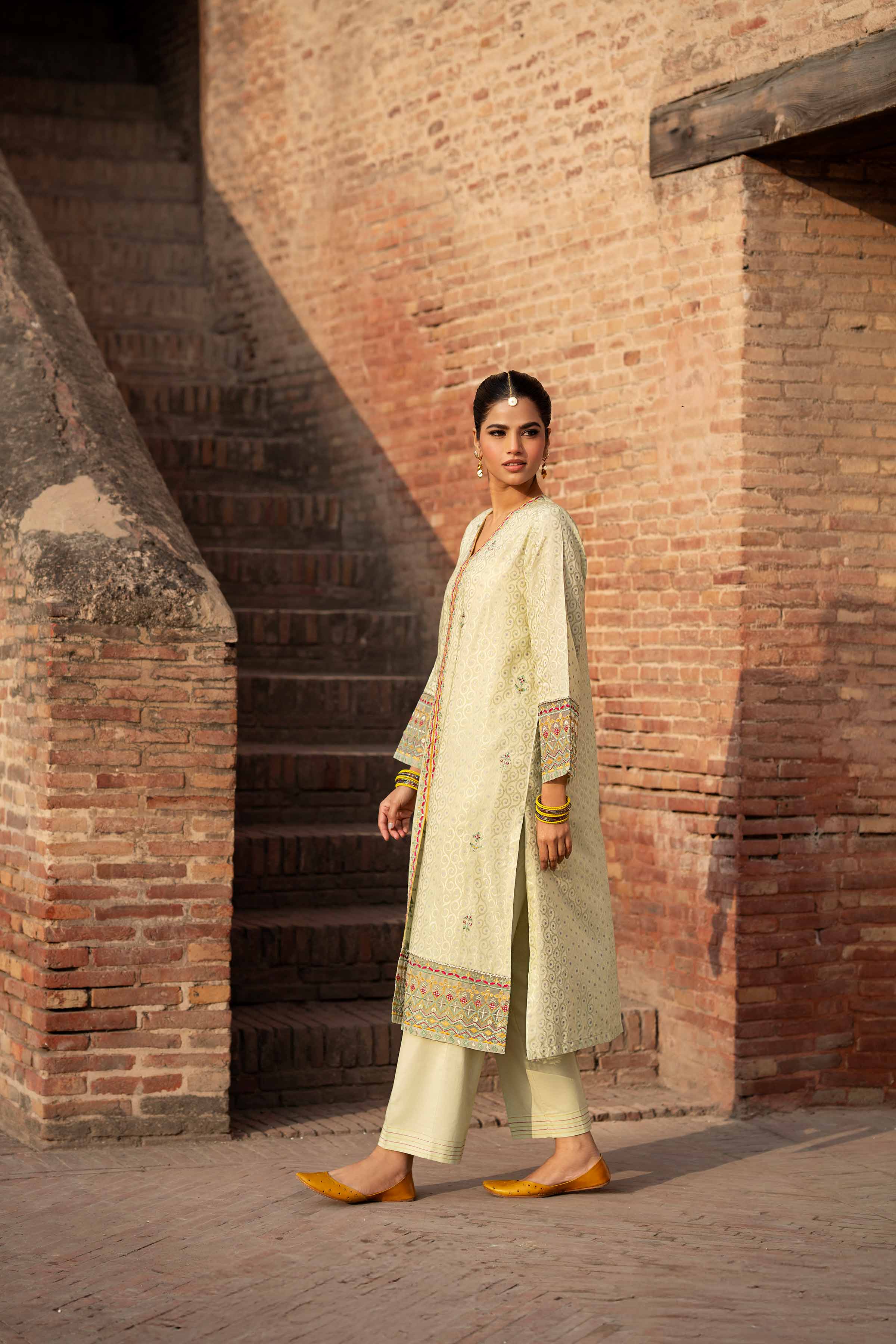 2 Piece - Embroidered Suit - PFE25-36