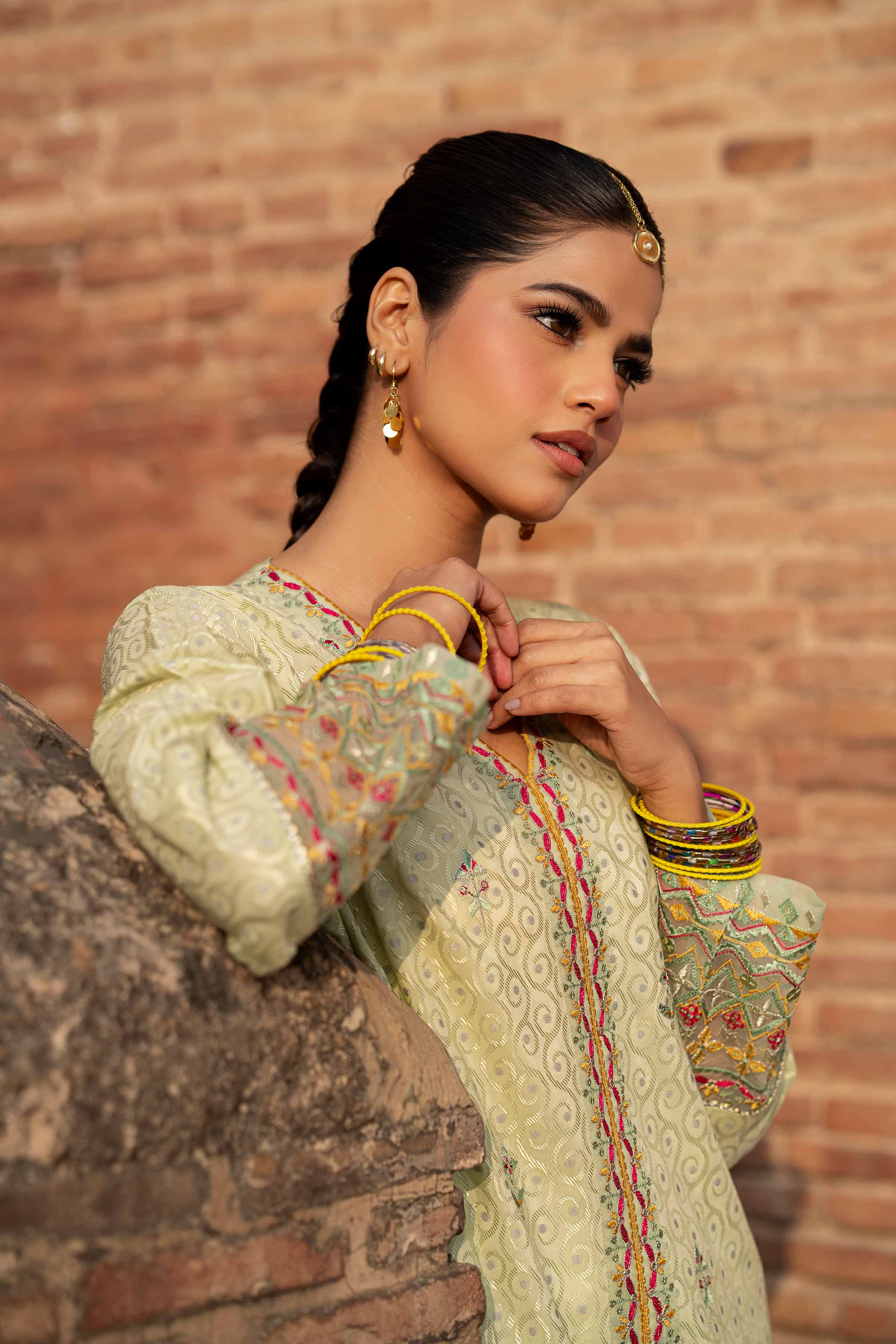 2 Piece - Embroidered Suit - PFE25-36