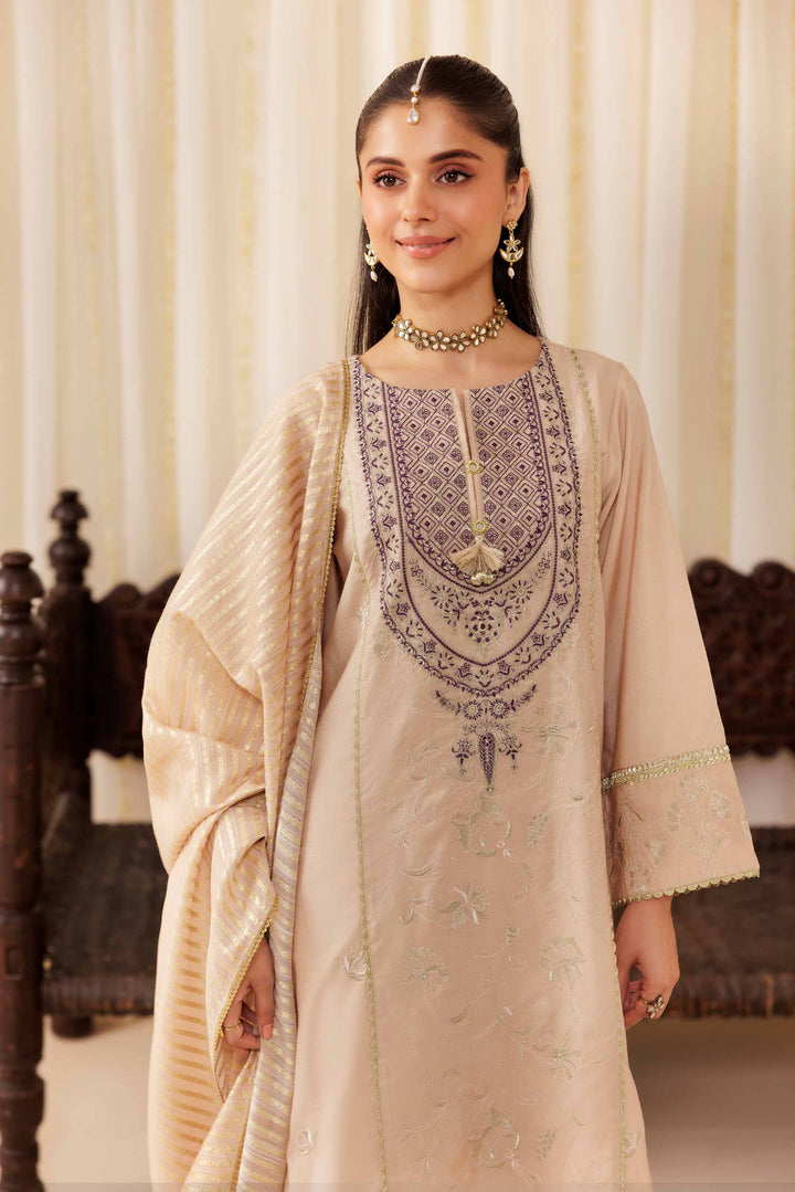 NishatUAE -  Pink Embroidered Silk Suit Ready to wear Suit