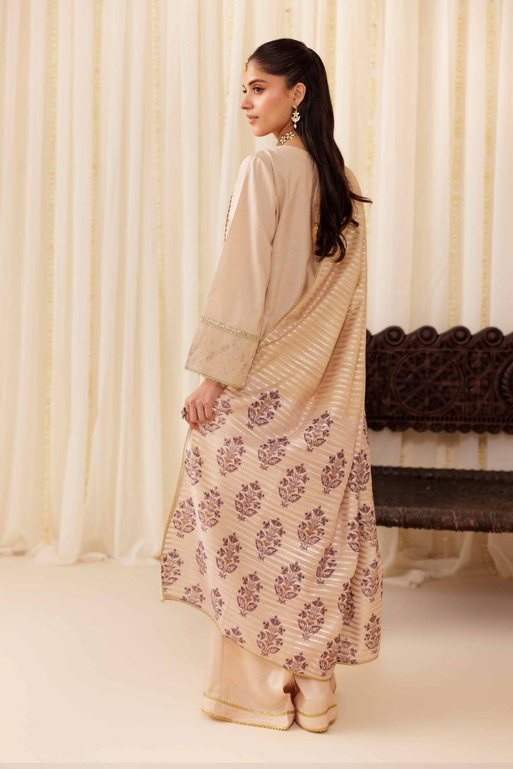 NishatUAE -  Pink Embroidered Silk Suit Ready to wear Suit