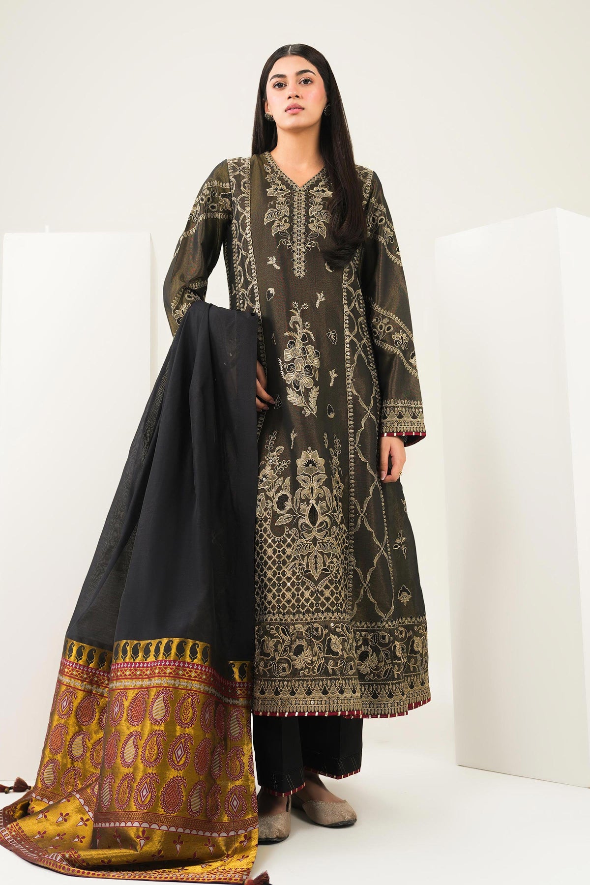 3 Piece - Embroidered Suit - PFE26-42-for Women -  Pret Collection | Nishat UAE | Shop Online 