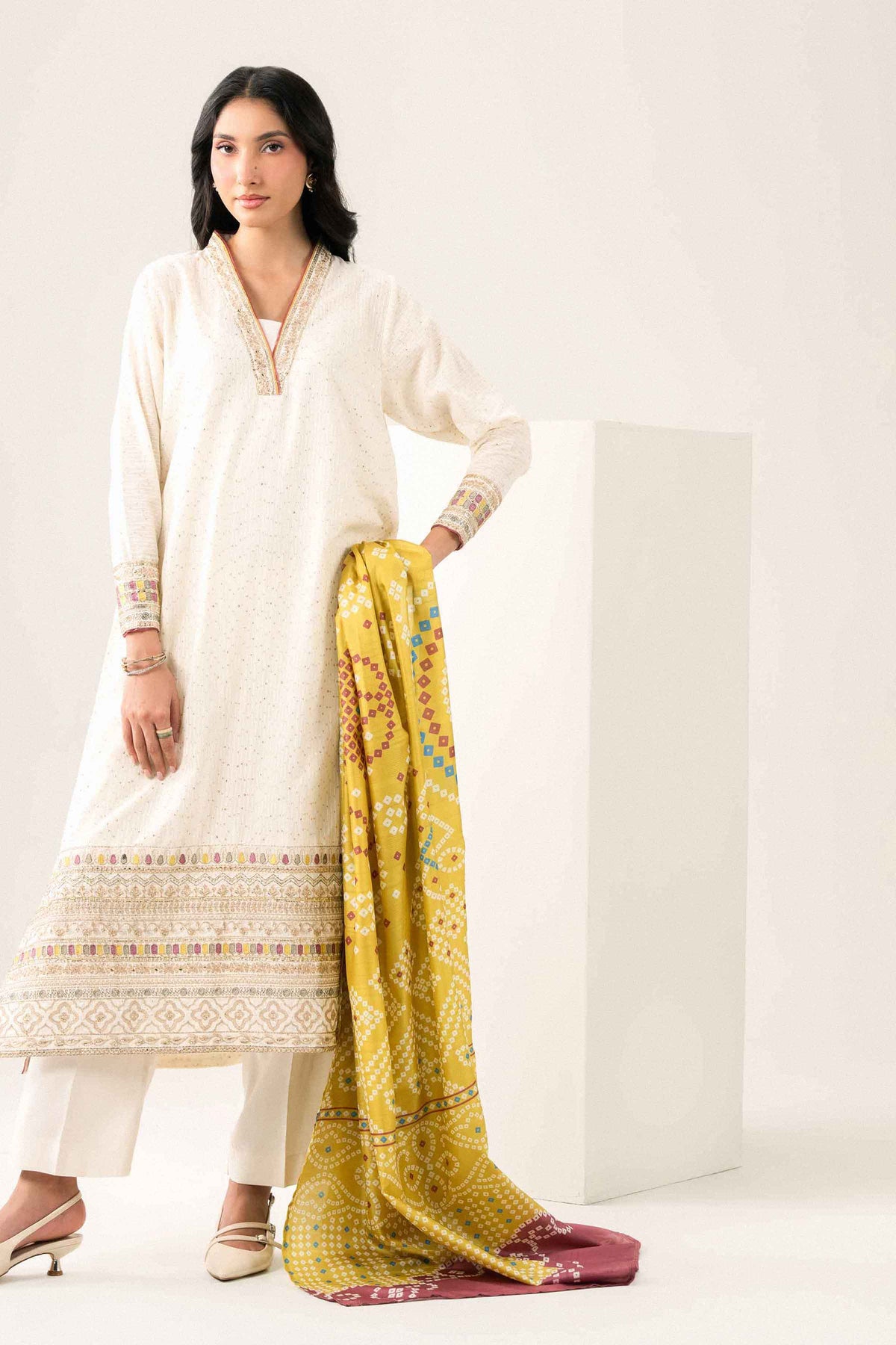3 PIECE - PRINTED EMBROIDERED SUIT - PFE26-48 for Women - Pret Collection | Nishat UAE | Shop Online