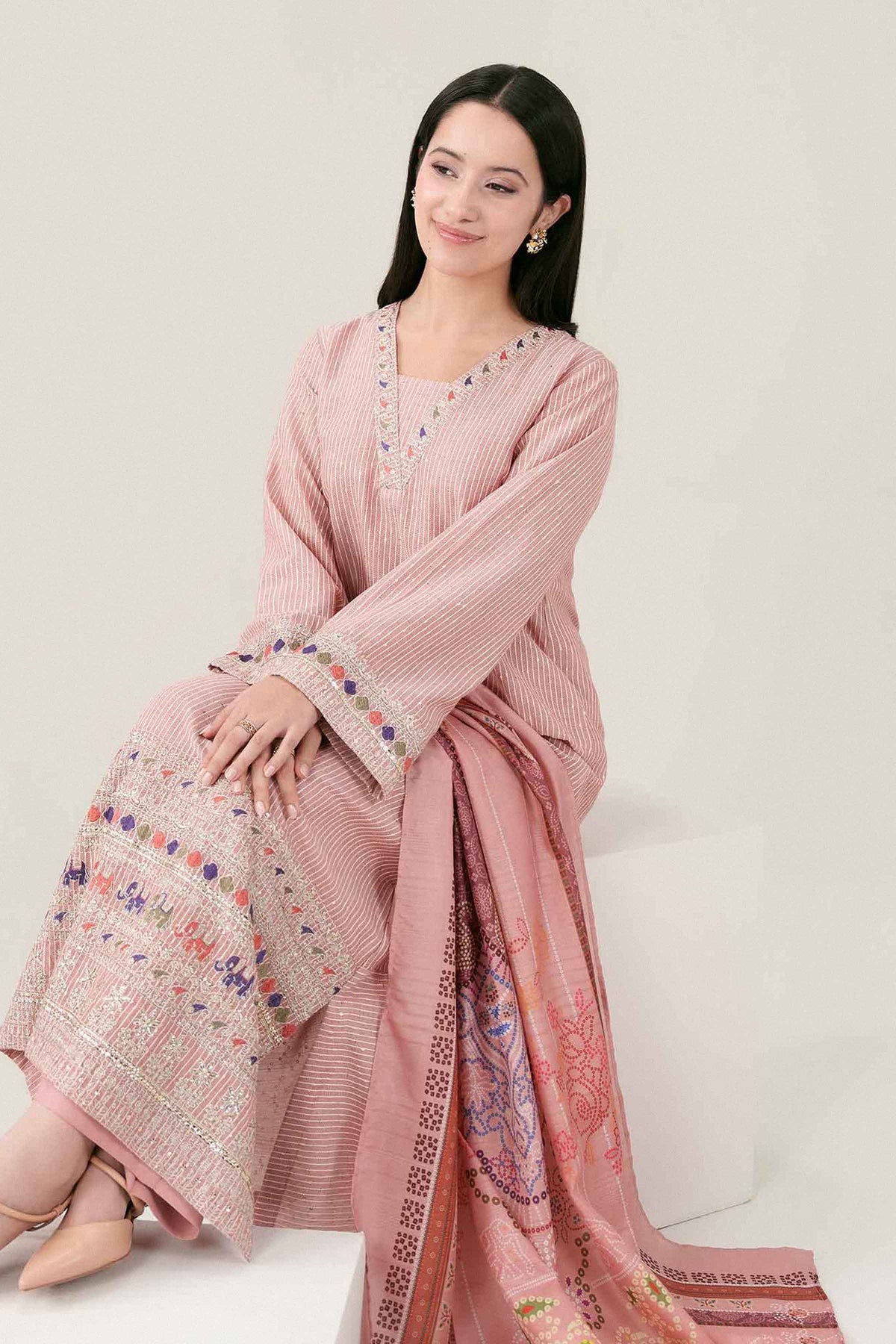 3 Piece - Embroidered Suit - PFE26-49 for Women - Pret Collection | Nishat UAE | Shop Online
