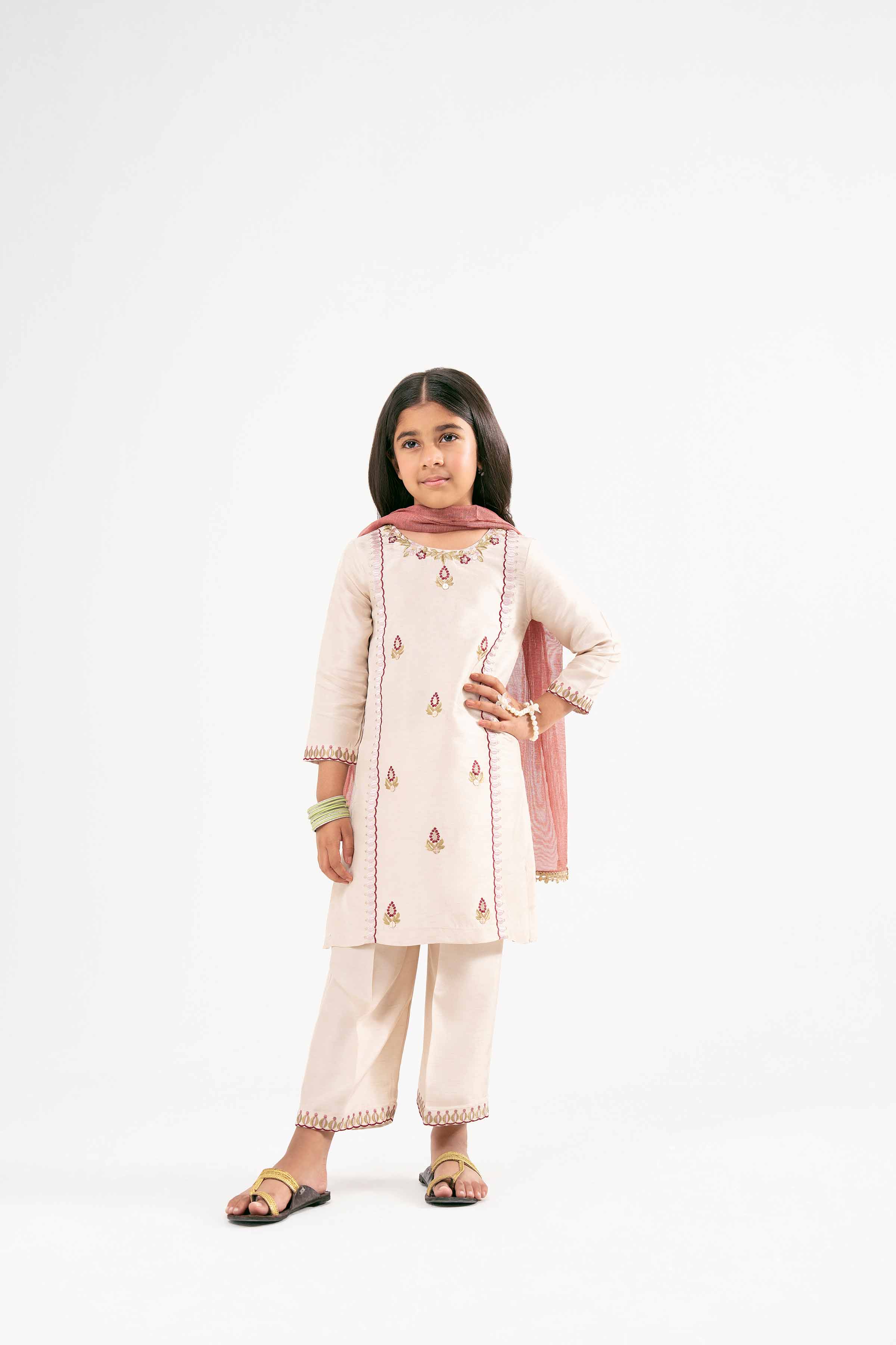 3 Piece - Embroidered Suit - PMD25-14 D