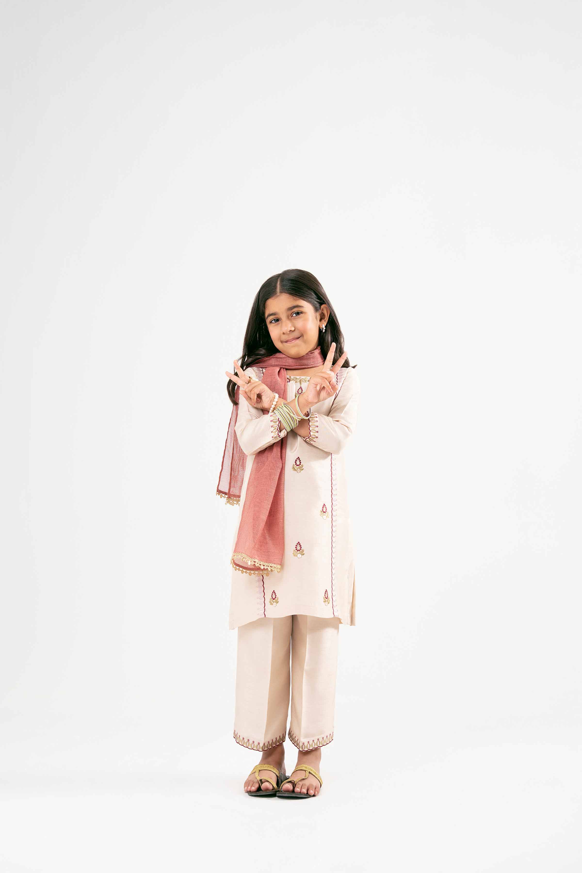 3 Piece - Embroidered Suit - PMD25-14 D