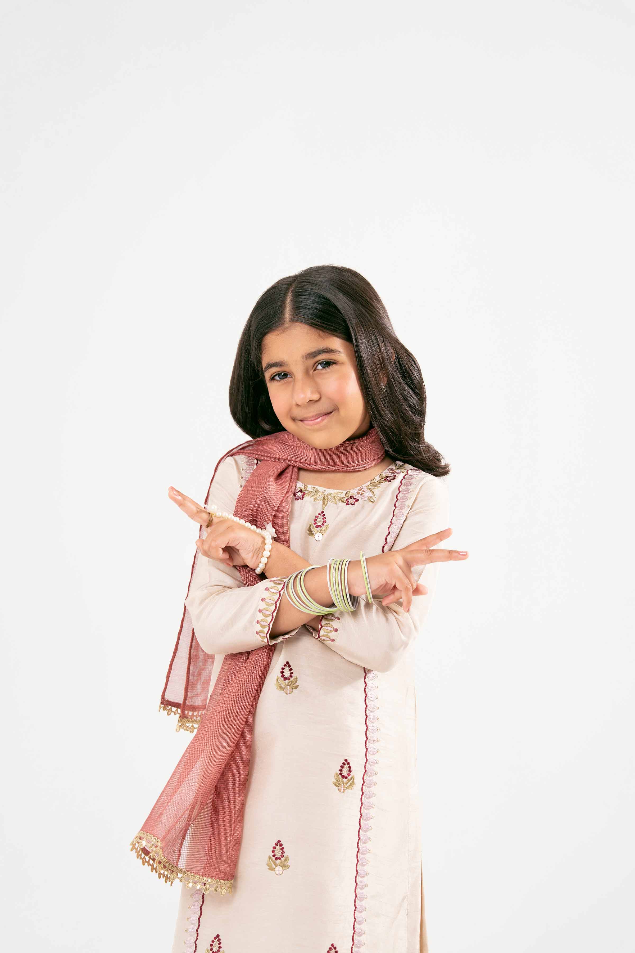 3 Piece - Embroidered Suit - PMD25-14 D