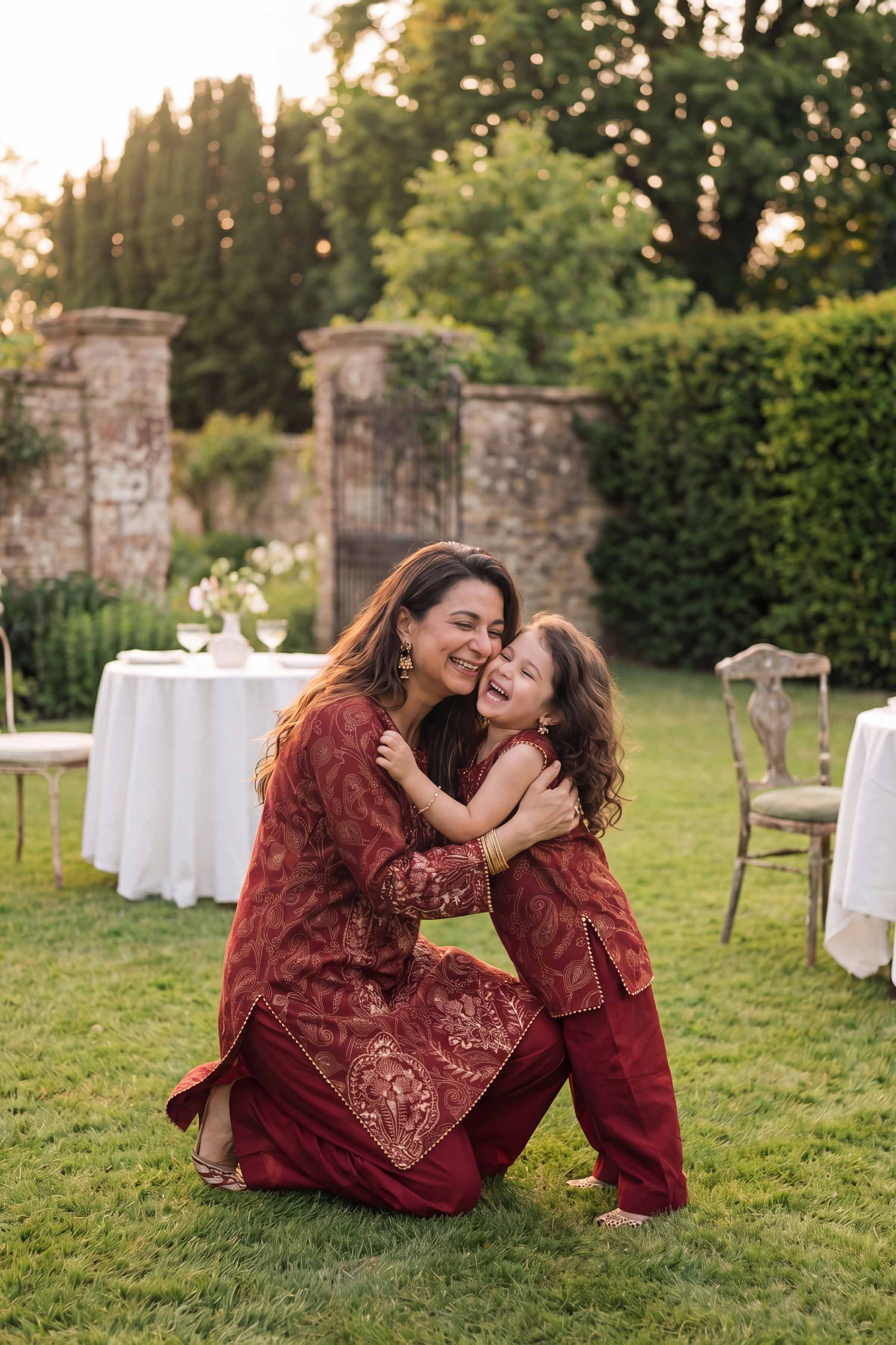 2 Piece - Printed Embroidered Suit - PMD26-01 D Red Lawn 2PC Embroidered READY TO WEAR