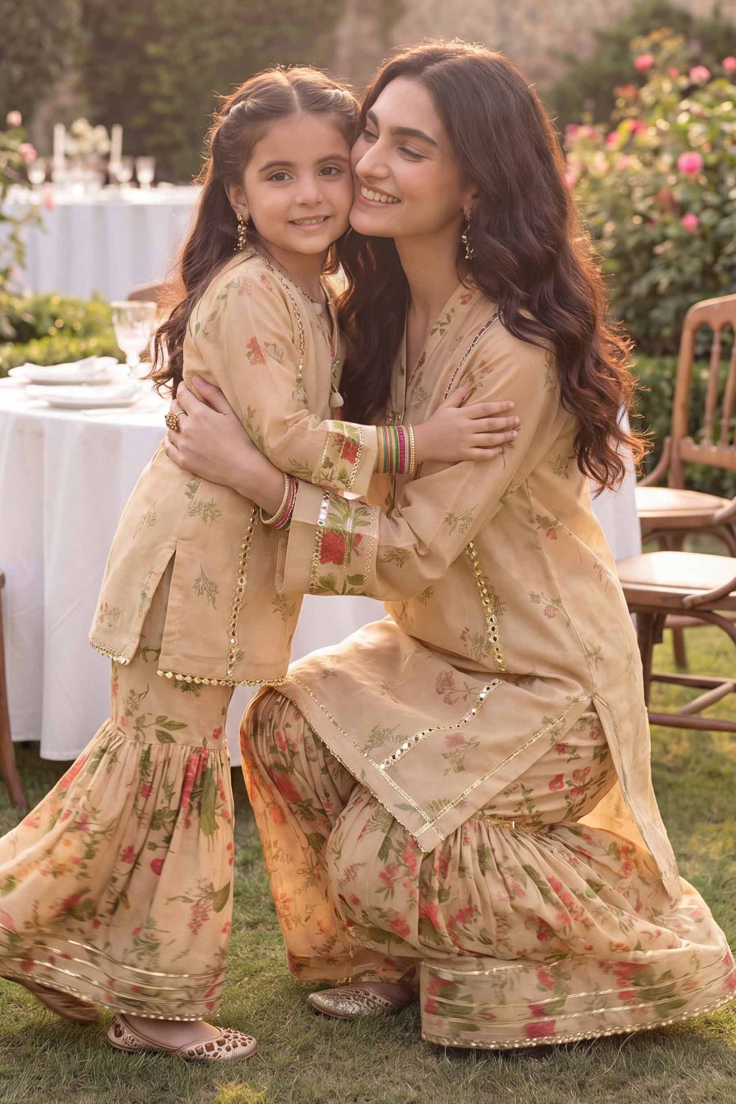 2 Piece - Printed Suit - PMD26-09 D Beige Lawn 2PC Printed