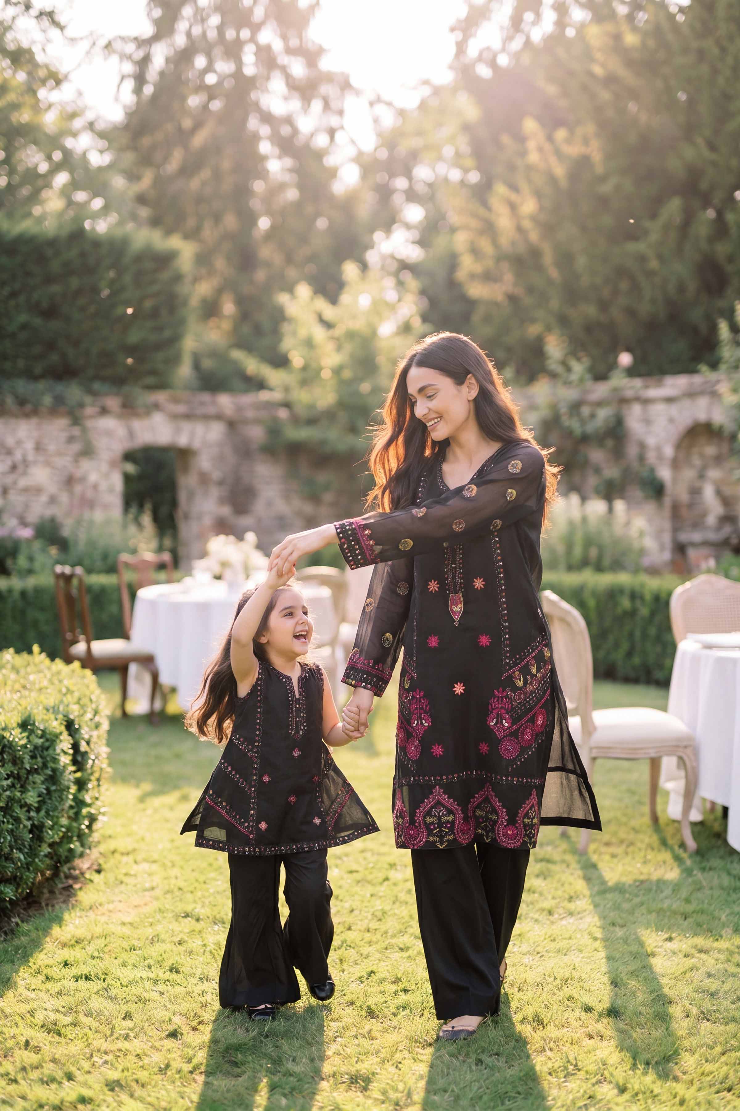 2 Piece - Embroidered Suit - PMD26-19 M