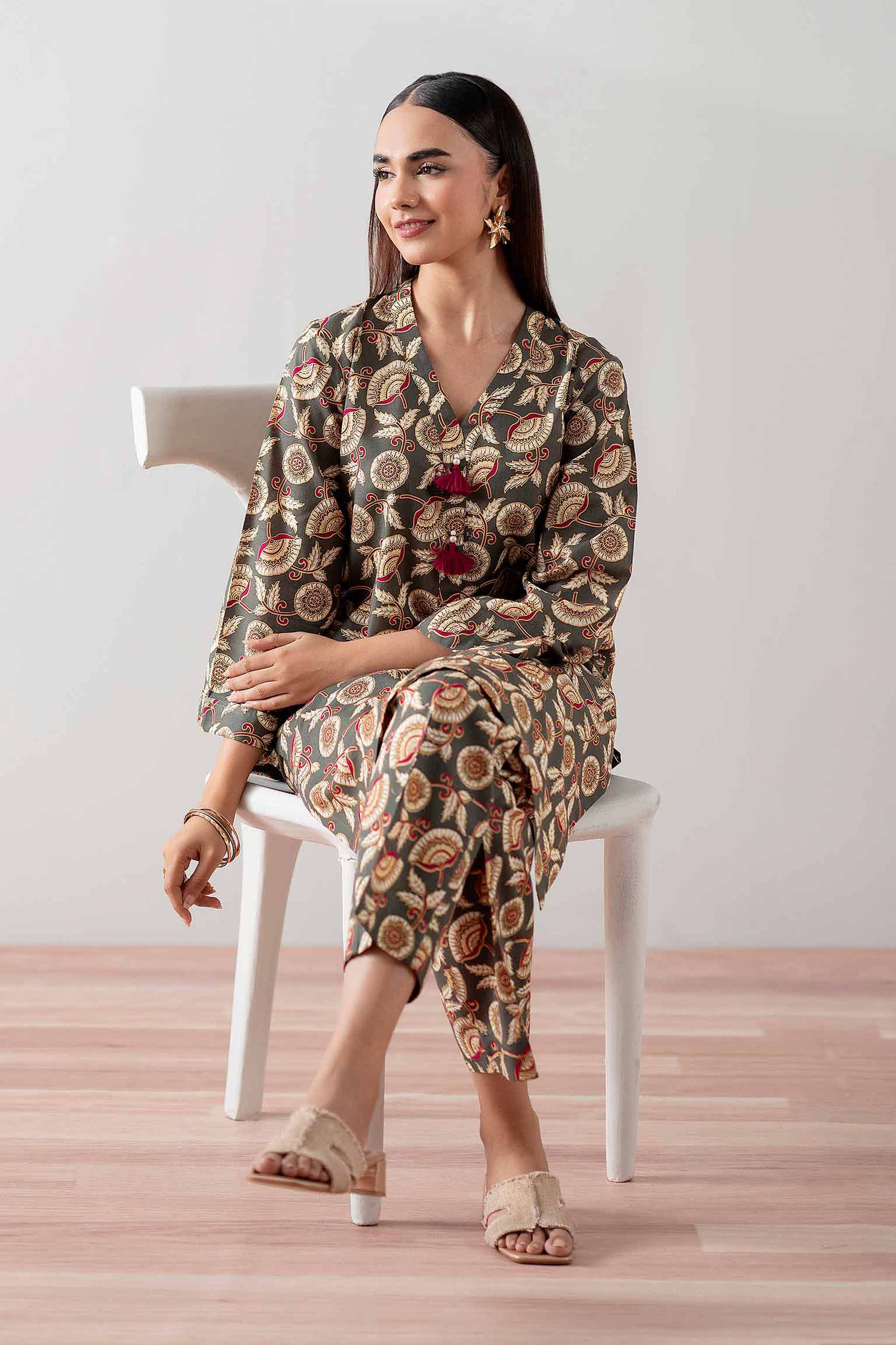 2 Piece - Printed Suit - PS25-122