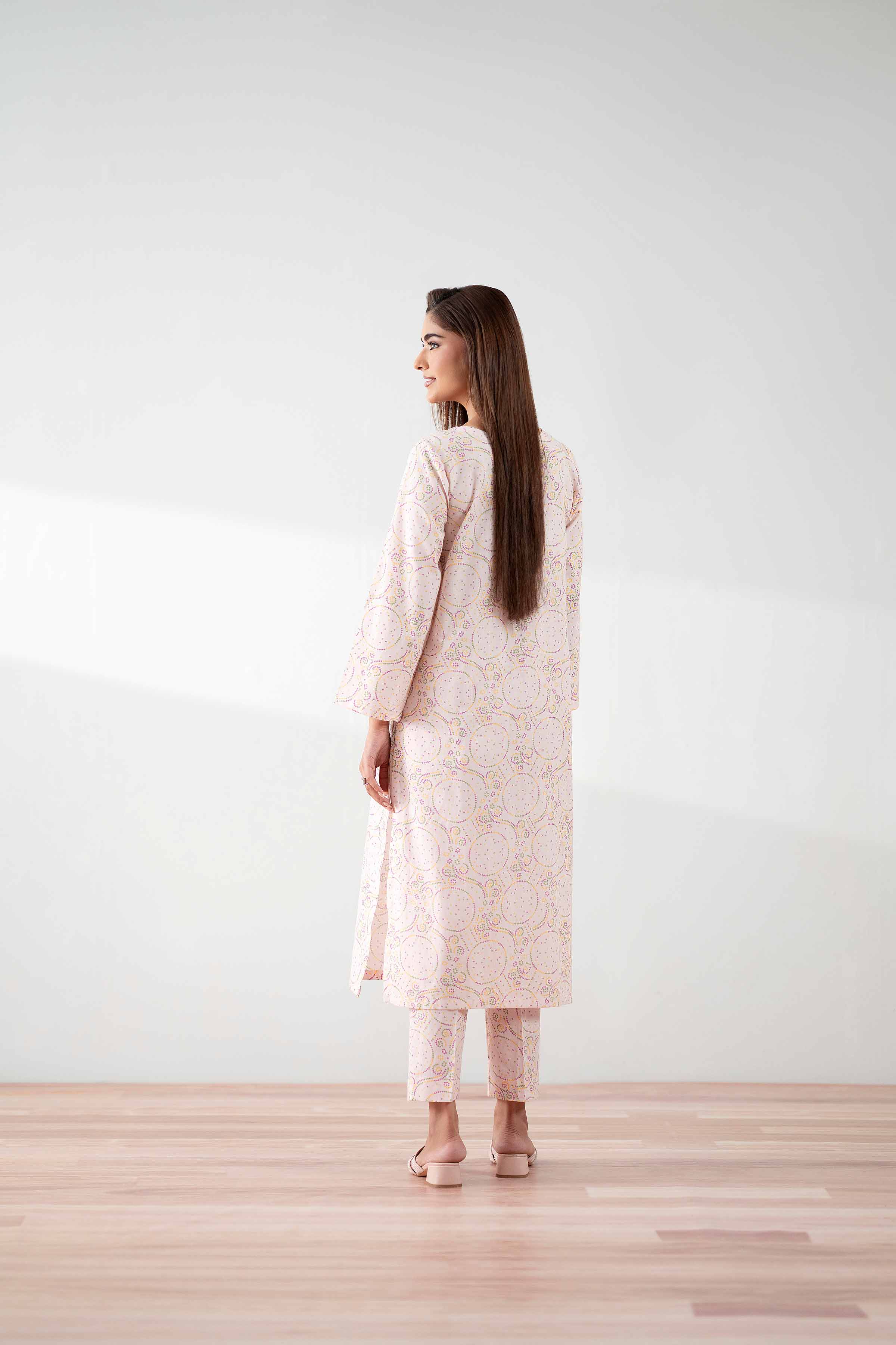 2 Piece - Printed Embroidered Suit - PS25-177