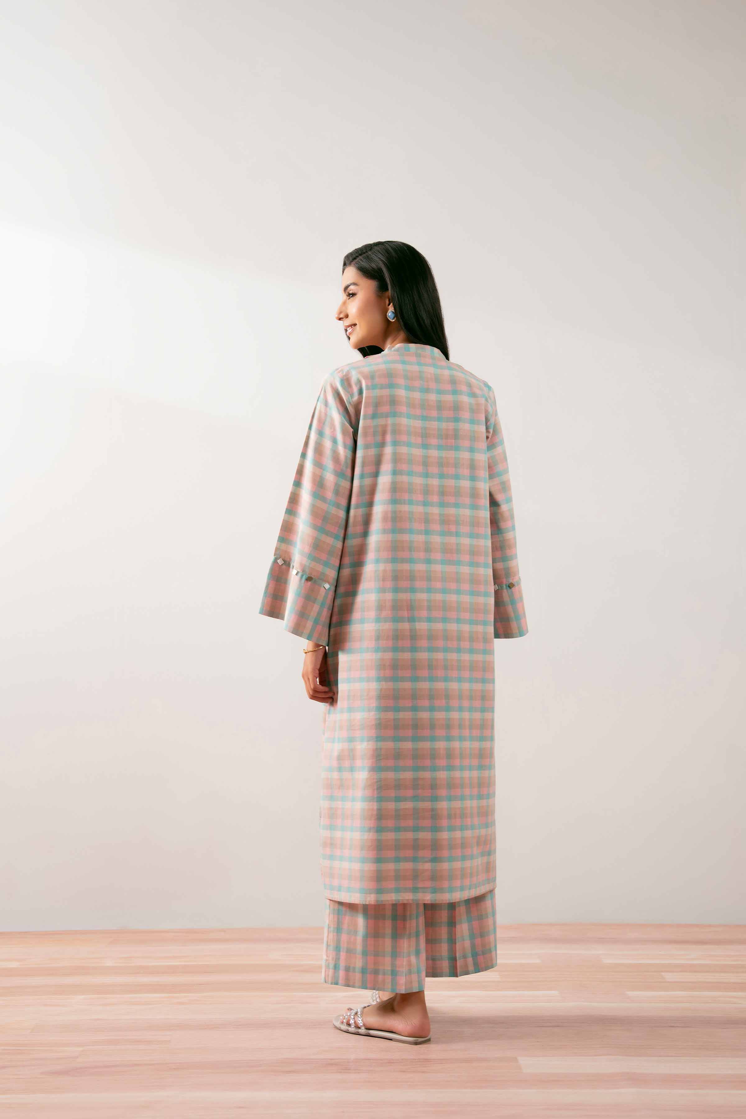 NISHATUAE - Multi Embroidered Yarn Dyed 2-piece Ready to wear Dress