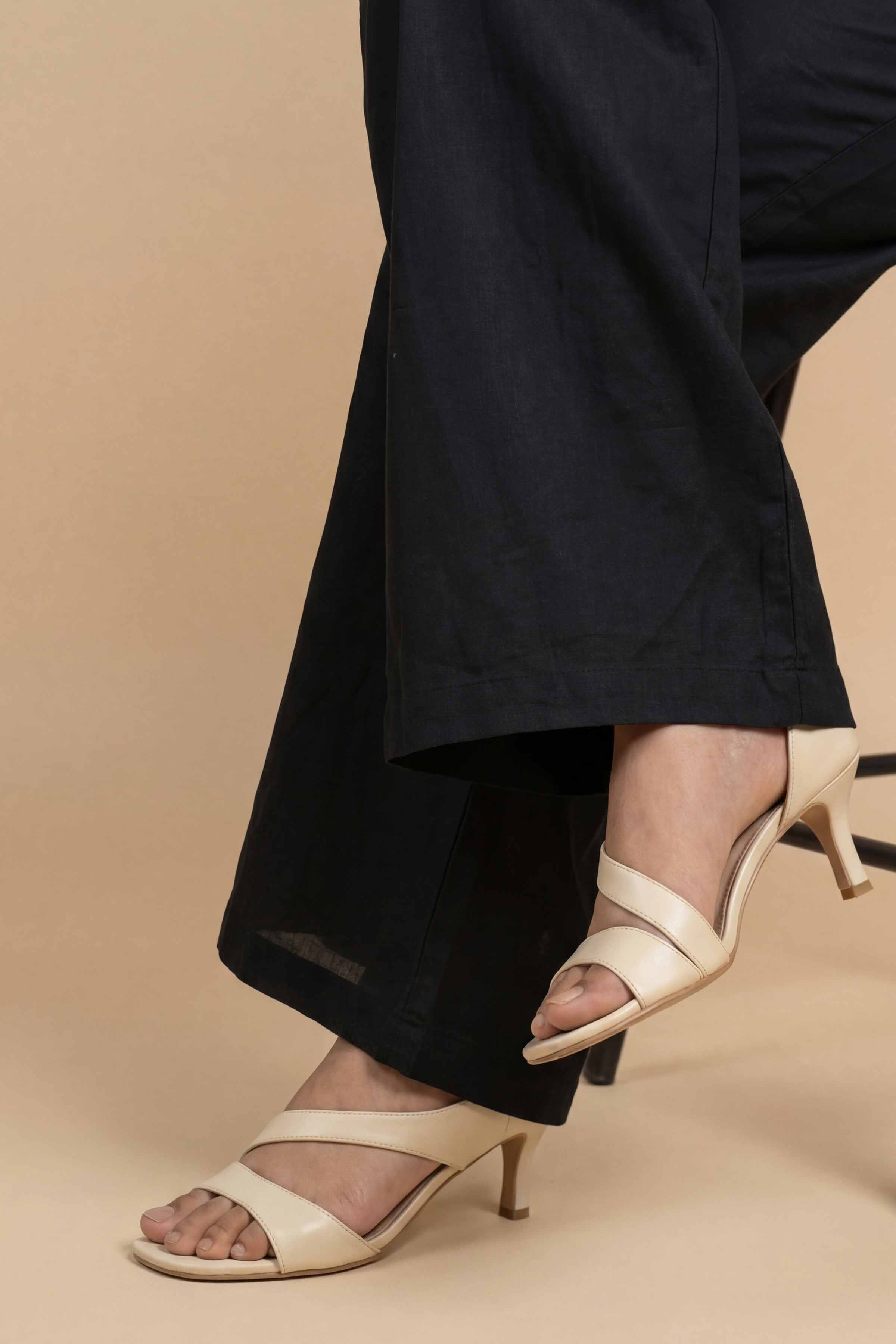 Basic Trousers - PS26-194 Black Cambric 1PC Solids READY TO WEAR