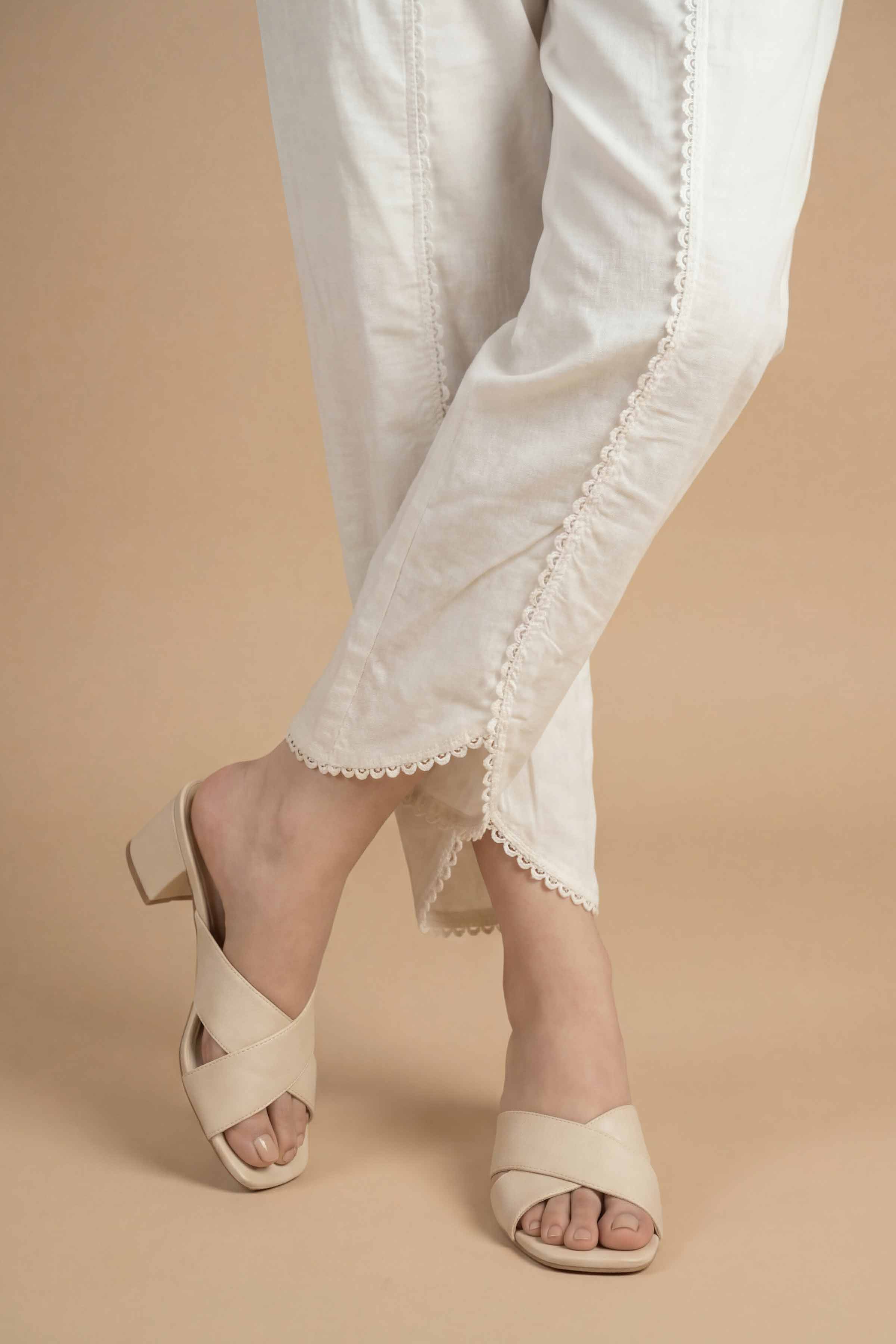 Basic Pants - PS26-197 White Cambric 1PC Solids READY TO WEAR