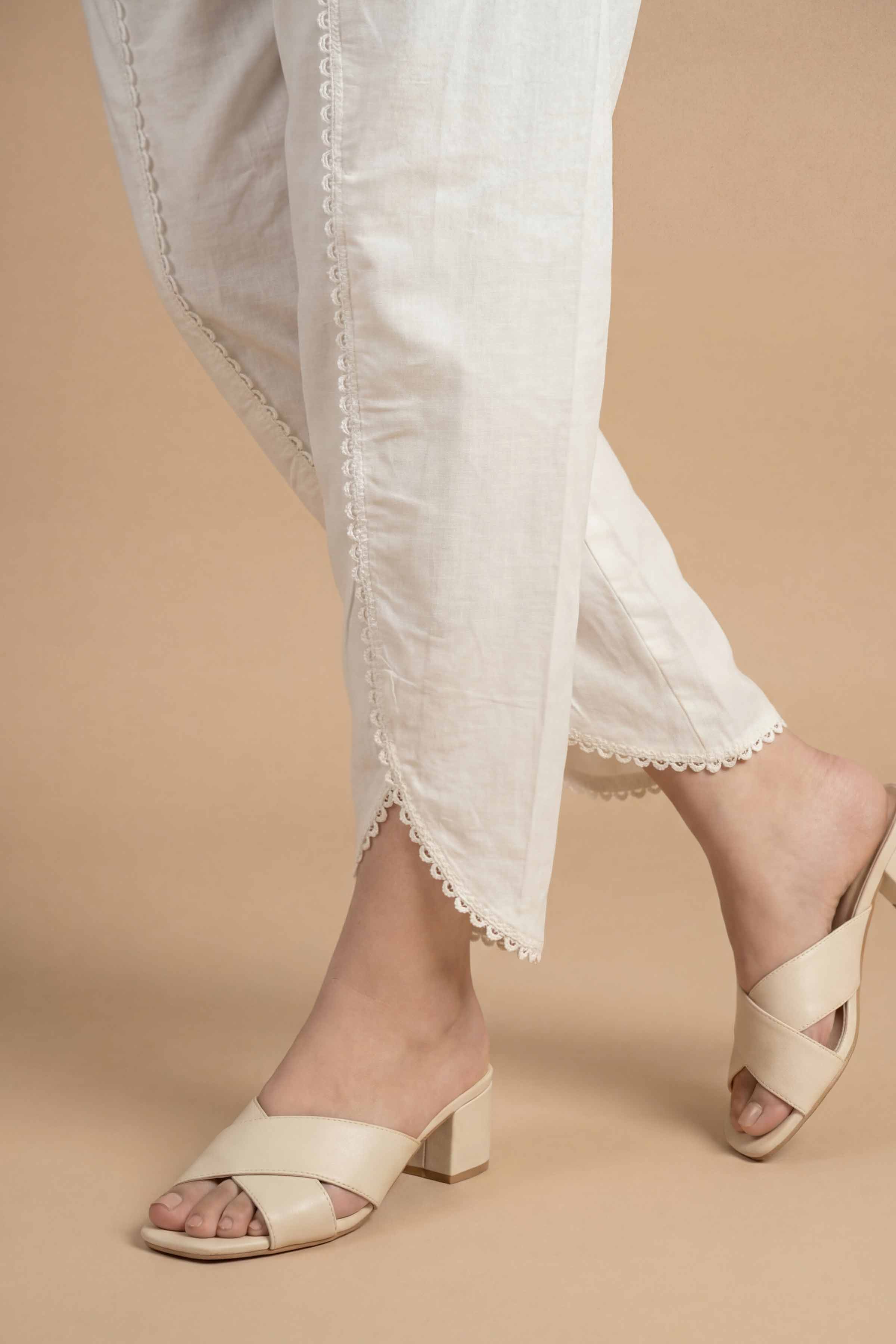 Basic Pants - PS26-197 White Cambric 1PC Solids READY TO WEAR