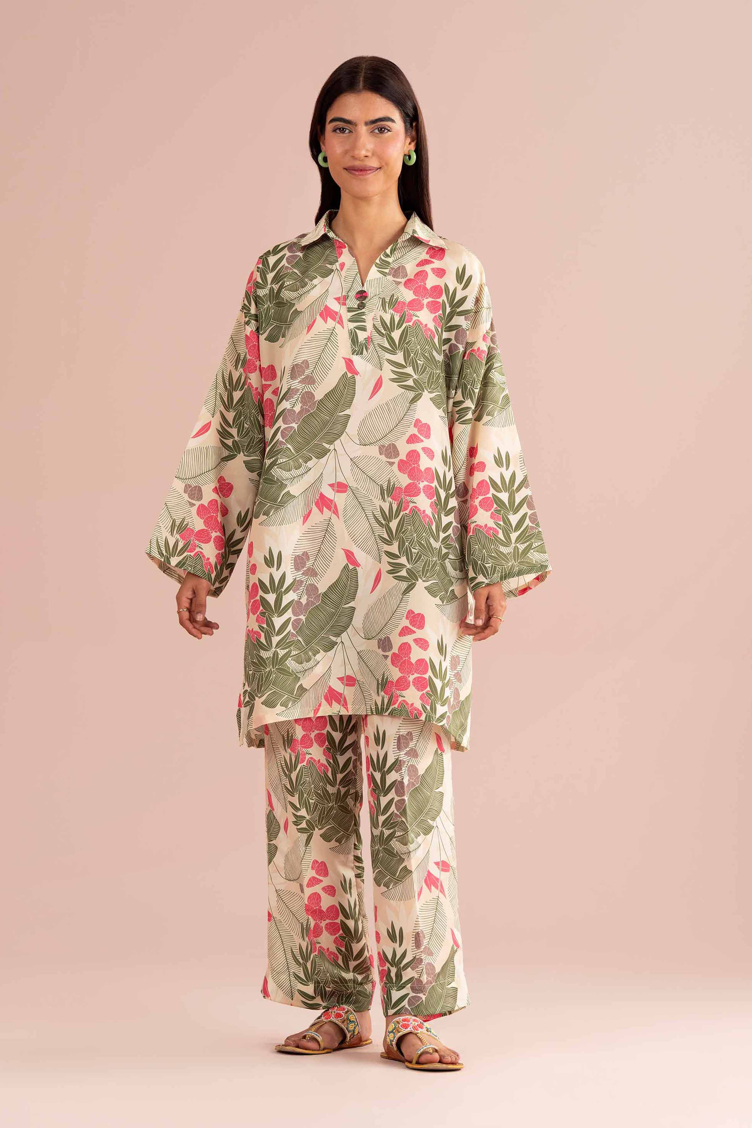 2 Piece - Printed Suit - PS26-68 Off White Lawn 2PC Printed READY TO WEAR