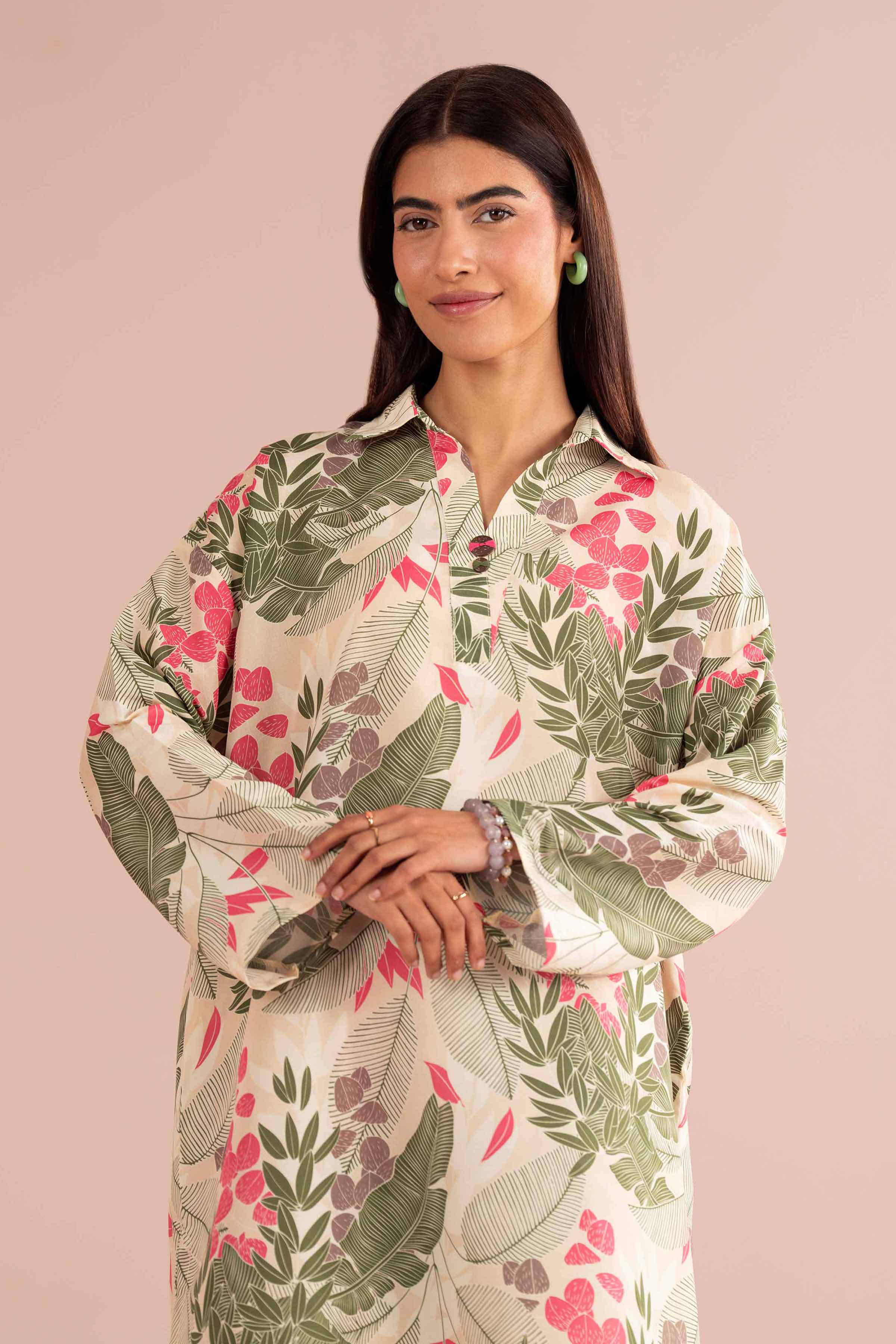 2 Piece - Printed Suit - PS26-68 Off White Lawn 2PC Printed READY TO WEAR