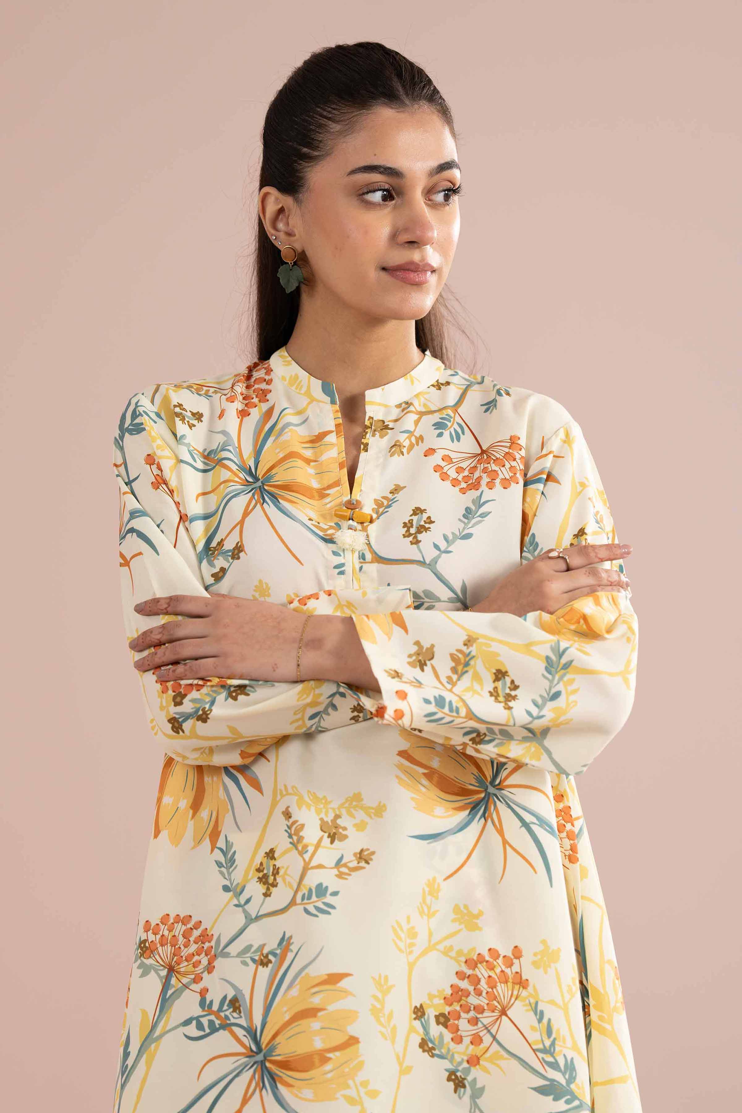 2 Piece - Printed Suit - PS26-69 Yellow Lawn 2PC Printed READY TO WEAR