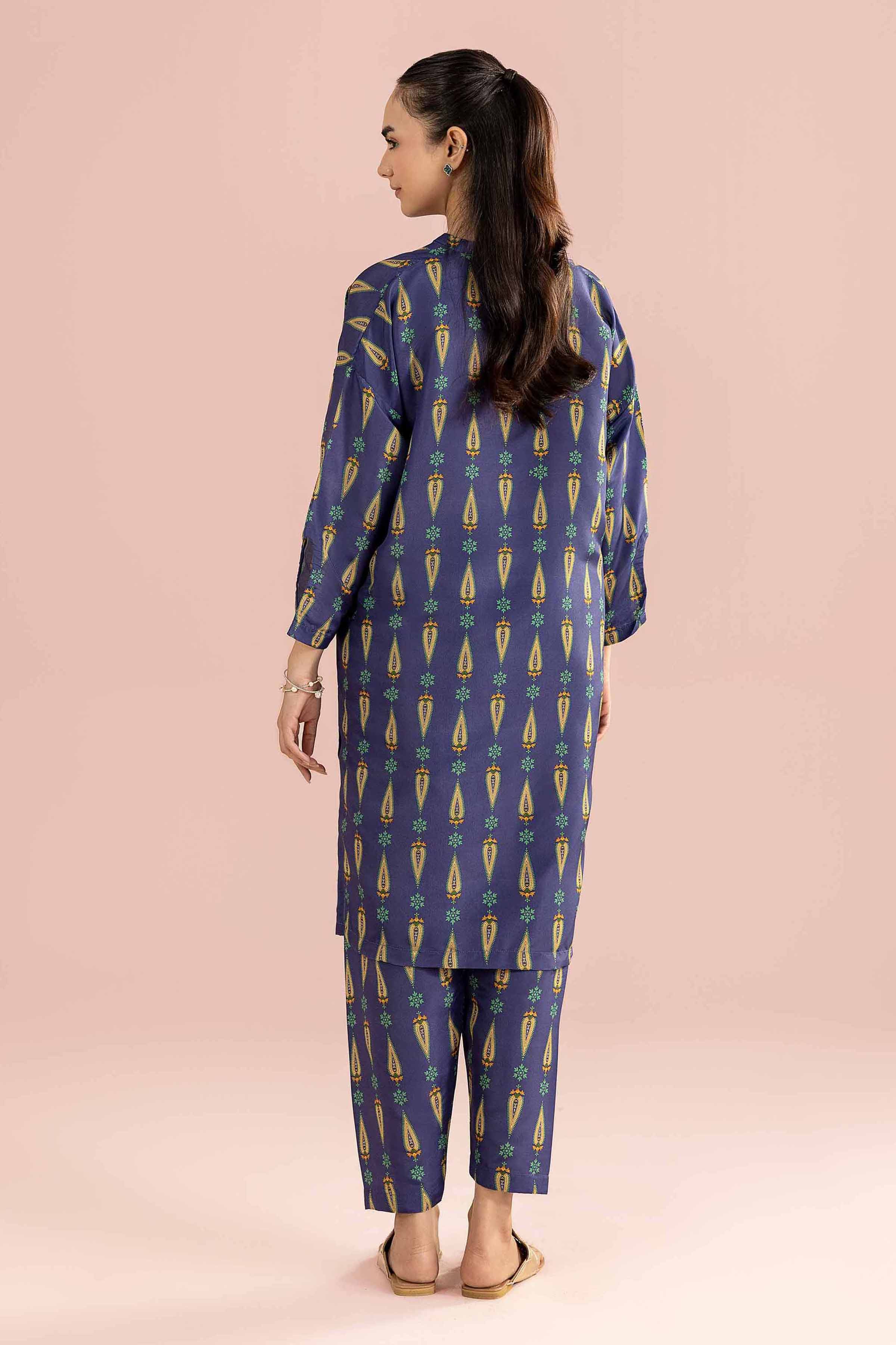 2 Piece - Printed Suit - PS26-70 Blue Lawn 2PC Printed
