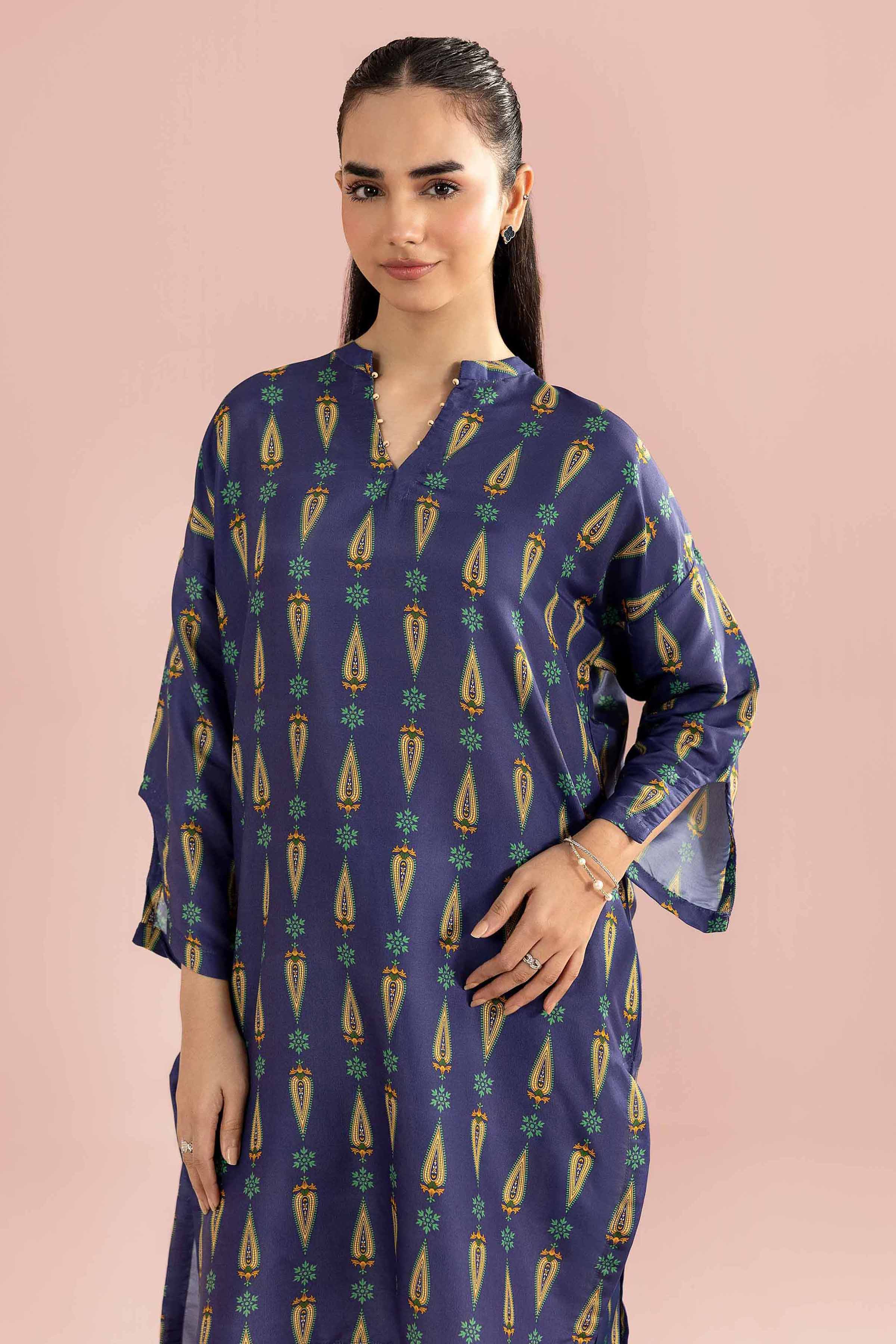 2 Piece - Printed Suit - PS26-70 Blue Lawn 2PC Printed