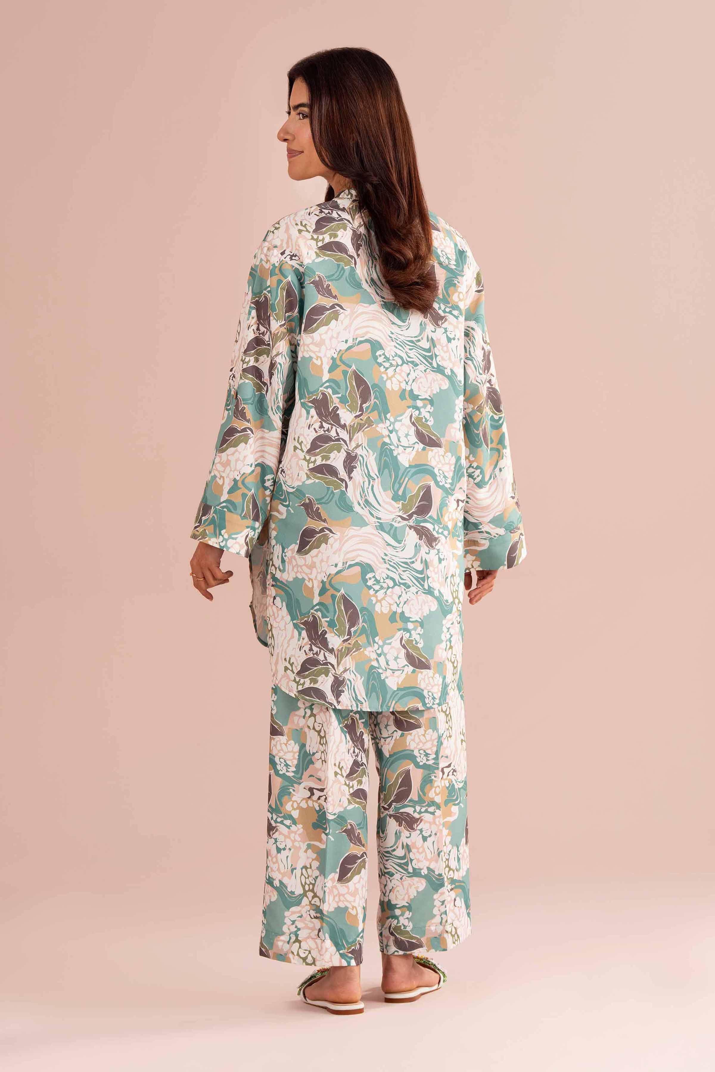 2 Piece - Printed Suit - PS26-71 Beige Lawn 2PC Printed READY TO WEAR