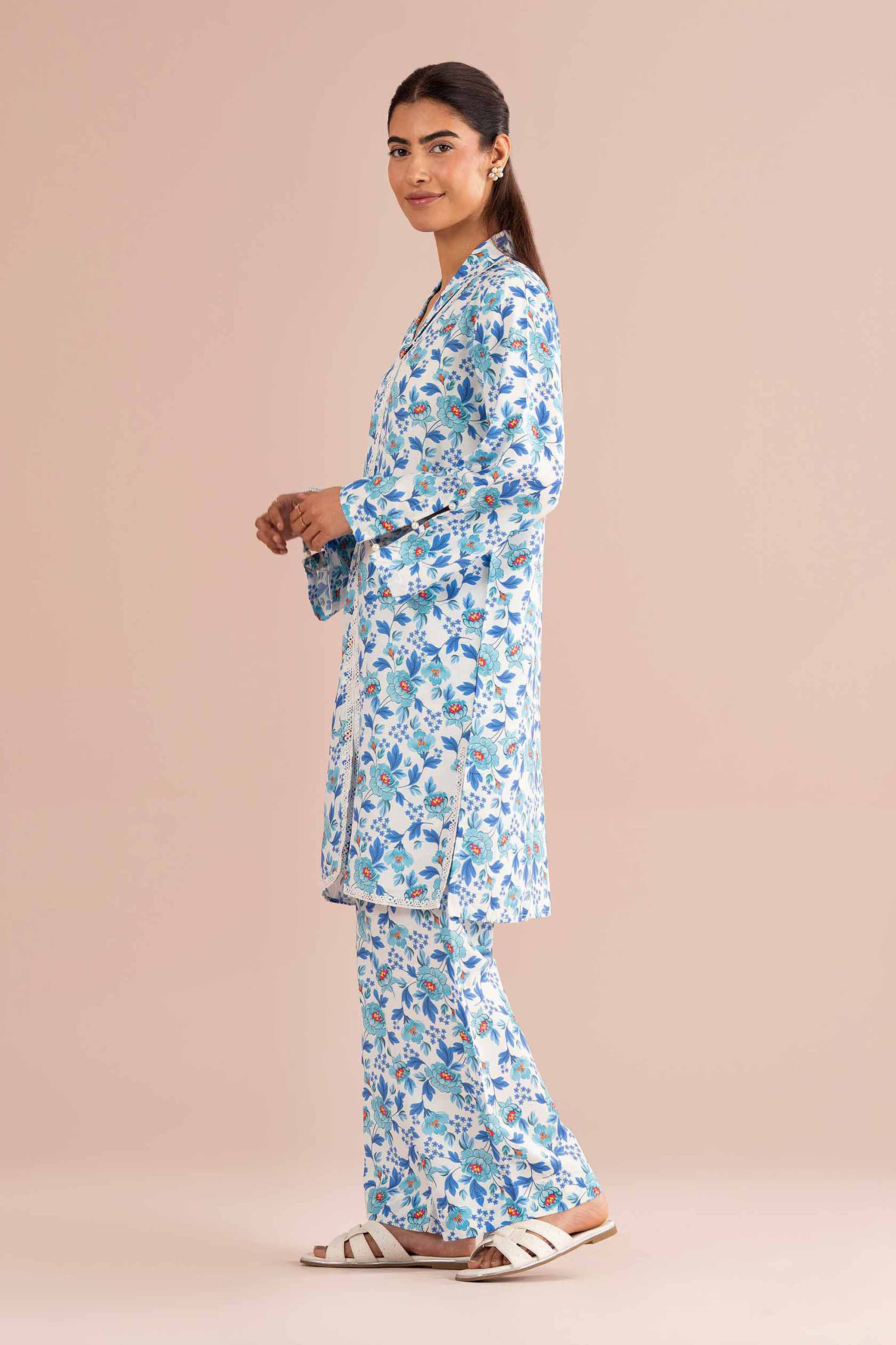 2 Piece - Printed Suit - PS26-72 Off White Lawn 2PC Printed READY TO WEAR