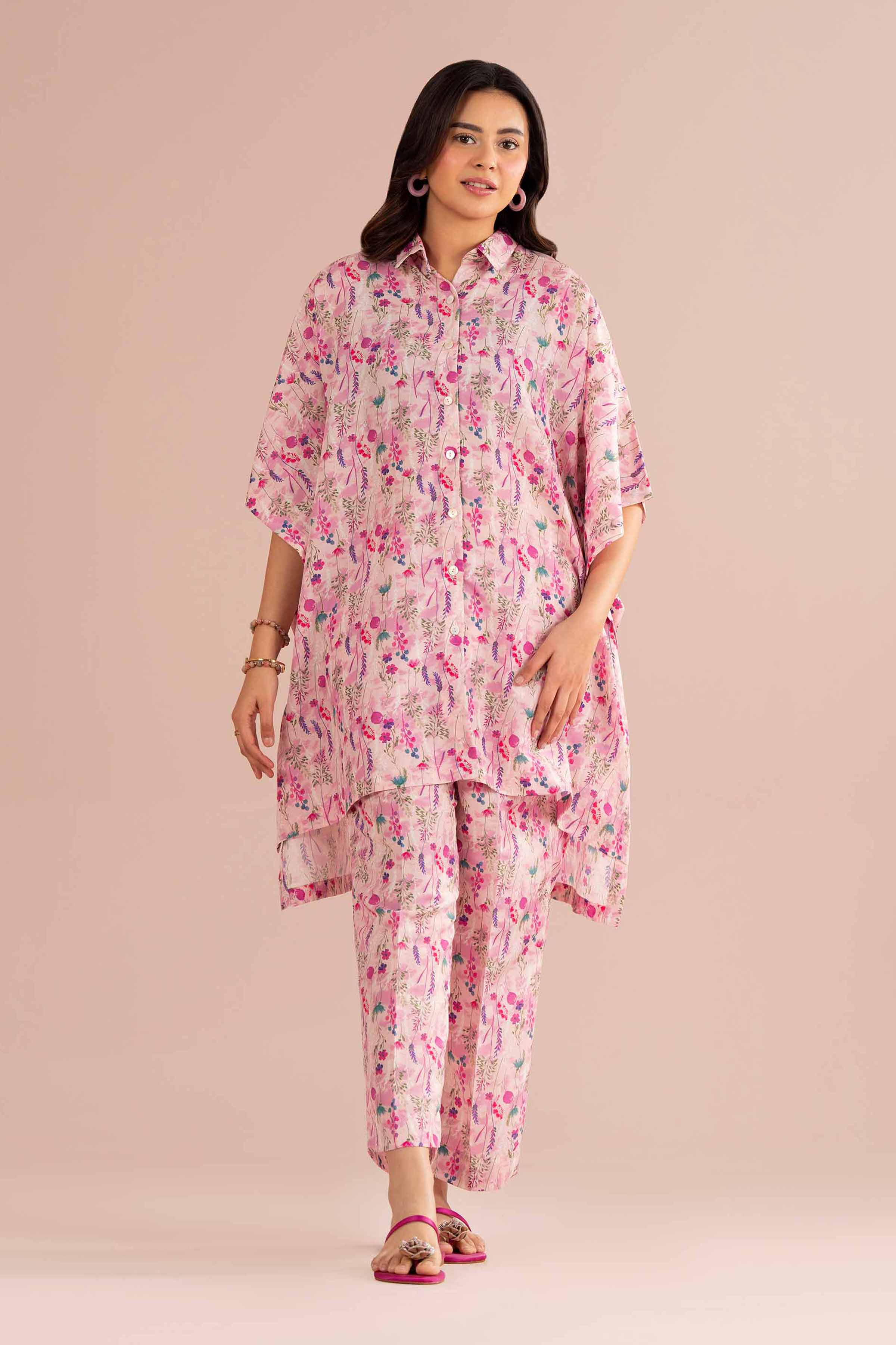 2 Piece - Printed Suit - PS26-76 Pink Lawn 2PC Printed READY TO WEAR
