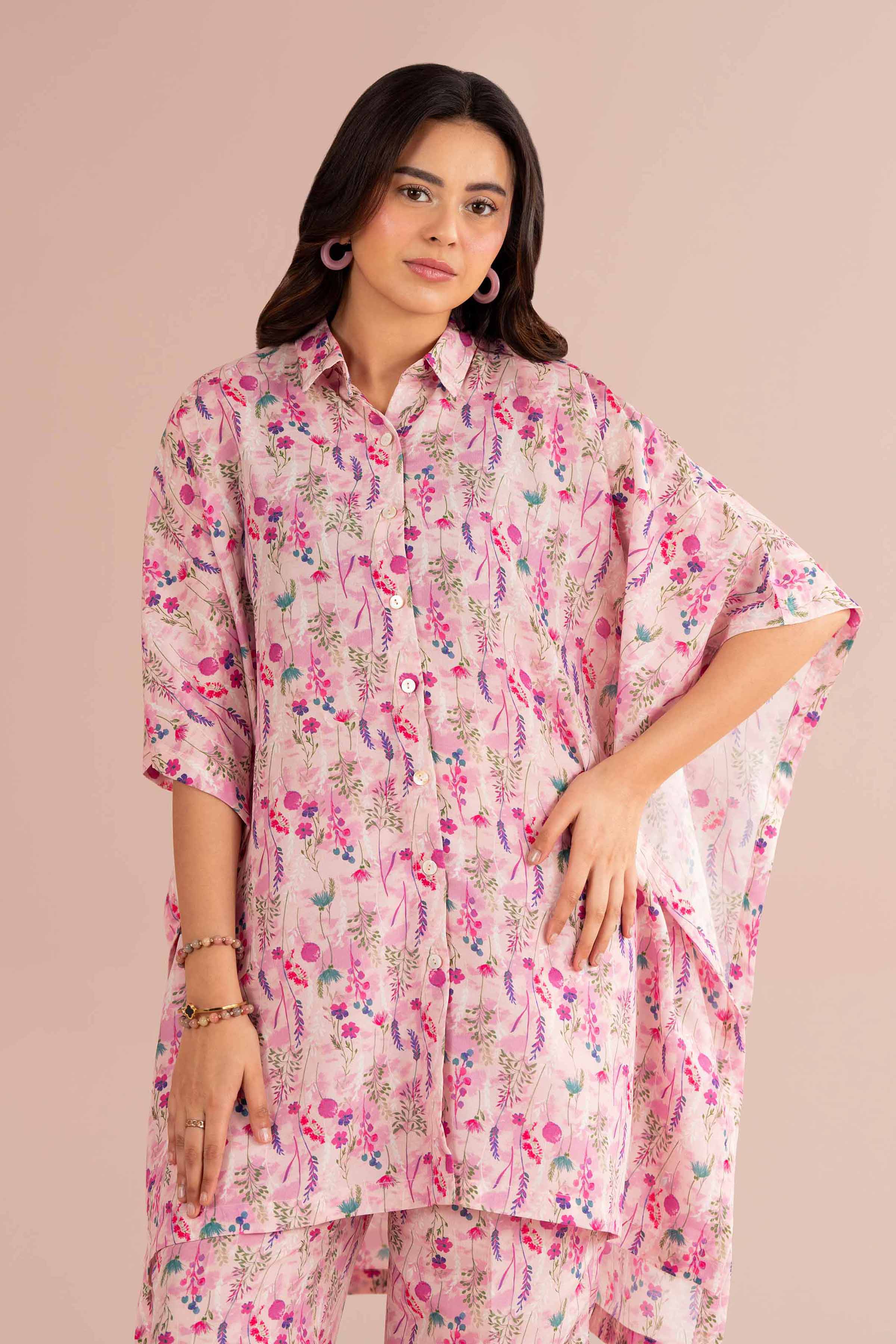 2 Piece - Printed Suit - PS26-76 Pink Lawn 2PC Printed READY TO WEAR