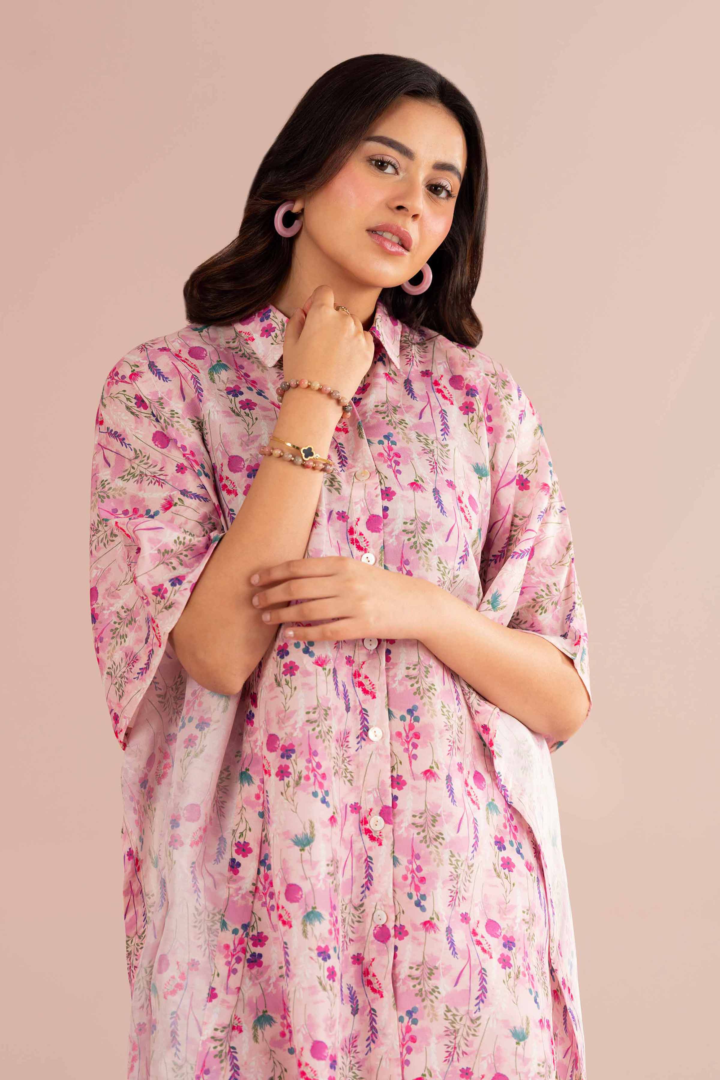 2 Piece - Printed Suit - PS26-76 Pink Lawn 2PC Printed READY TO WEAR