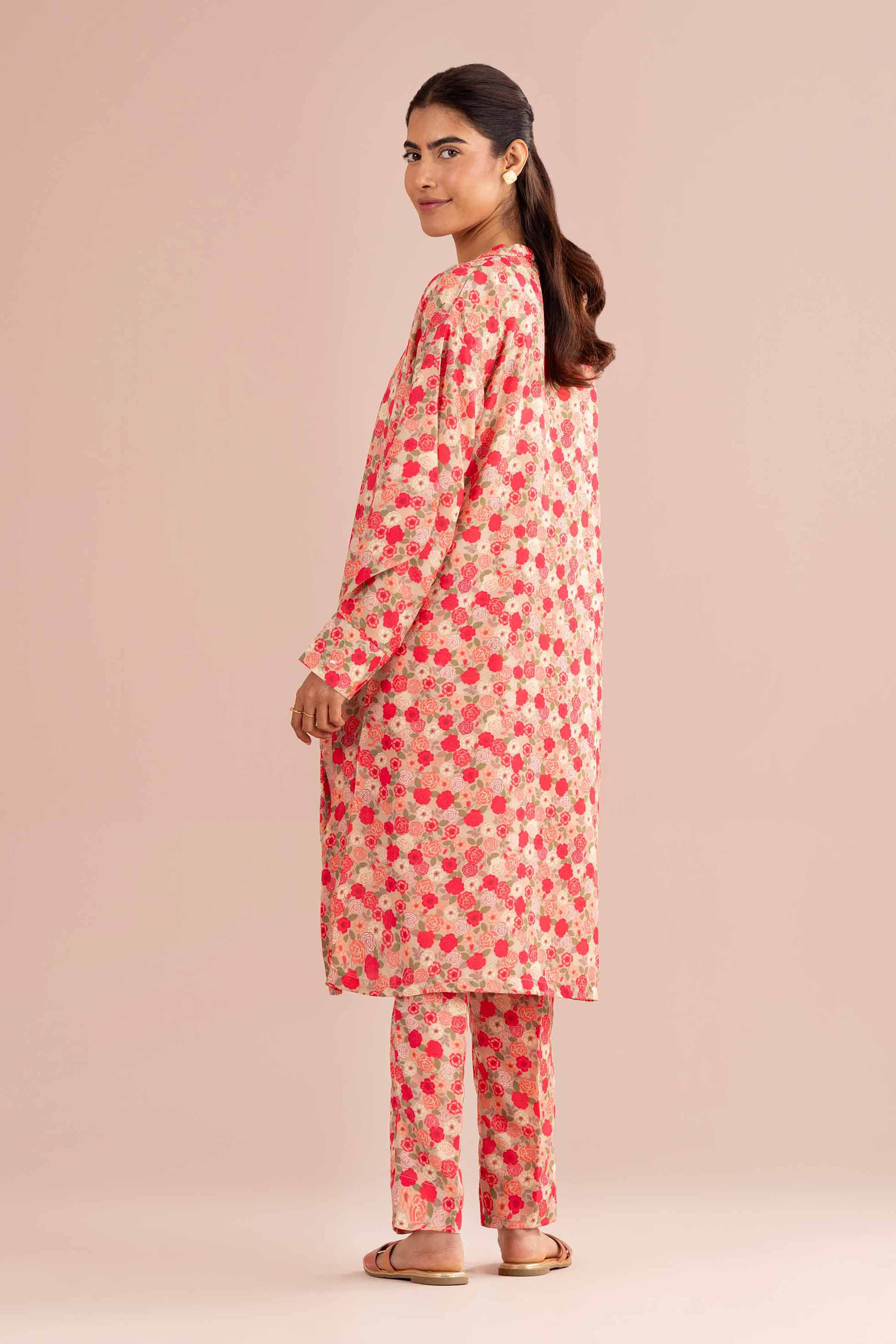 2 Piece - Printed Suit - PS26-83 Beige Lawn 2PC Printed READY TO WEAR