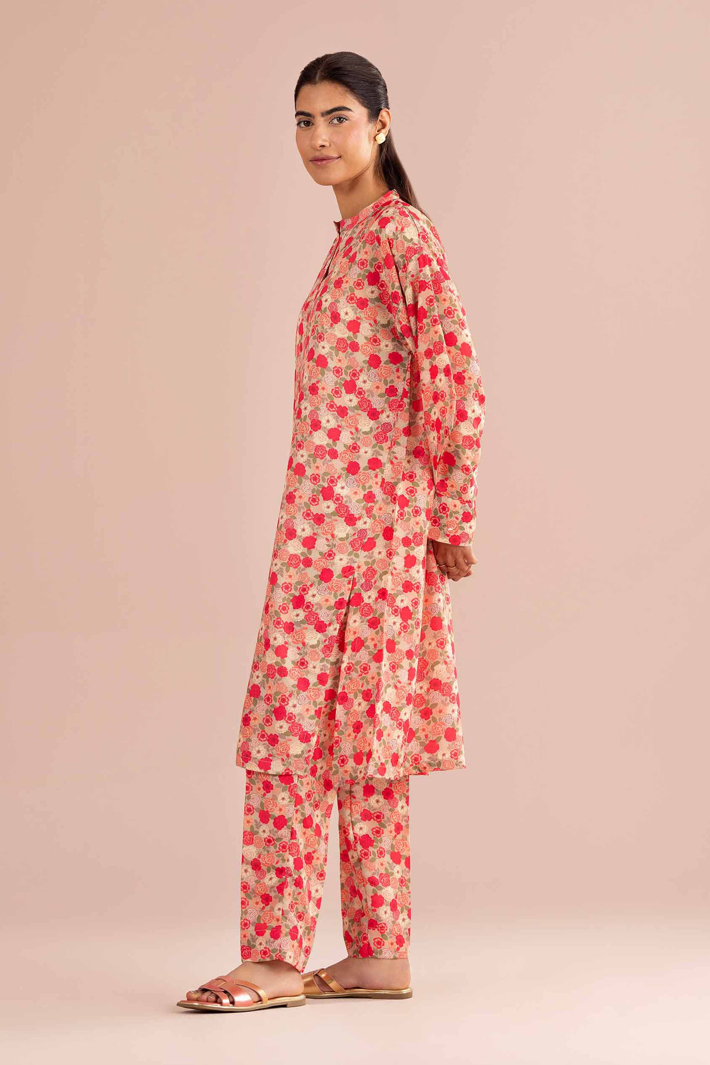 2 Piece - Printed Suit - PS26-83 Beige Lawn 2PC Printed READY TO WEAR