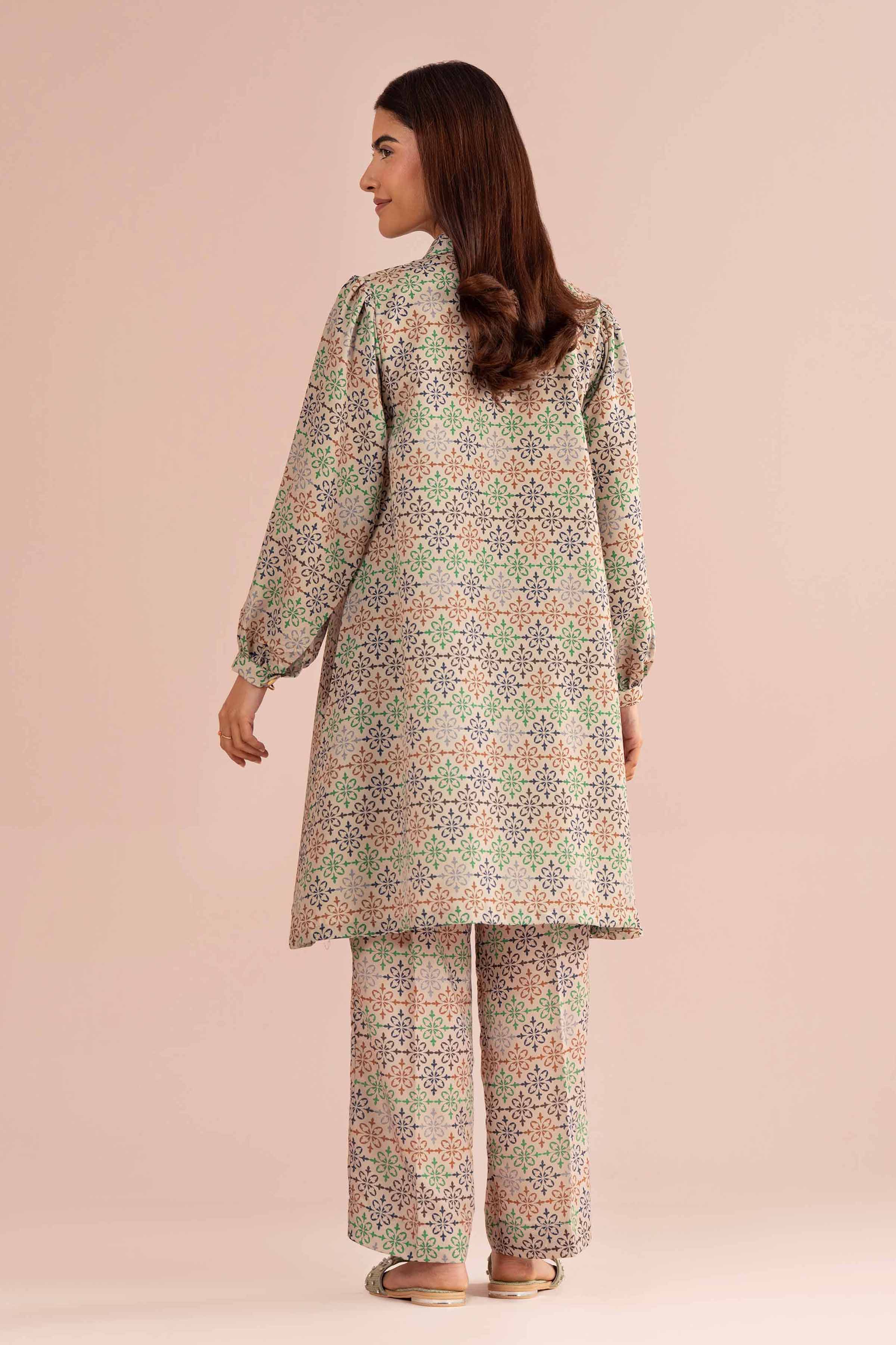 2 Piece - Printed Suit - PS26-86  Beige Lawn 2PC Printed READY TO WEAR