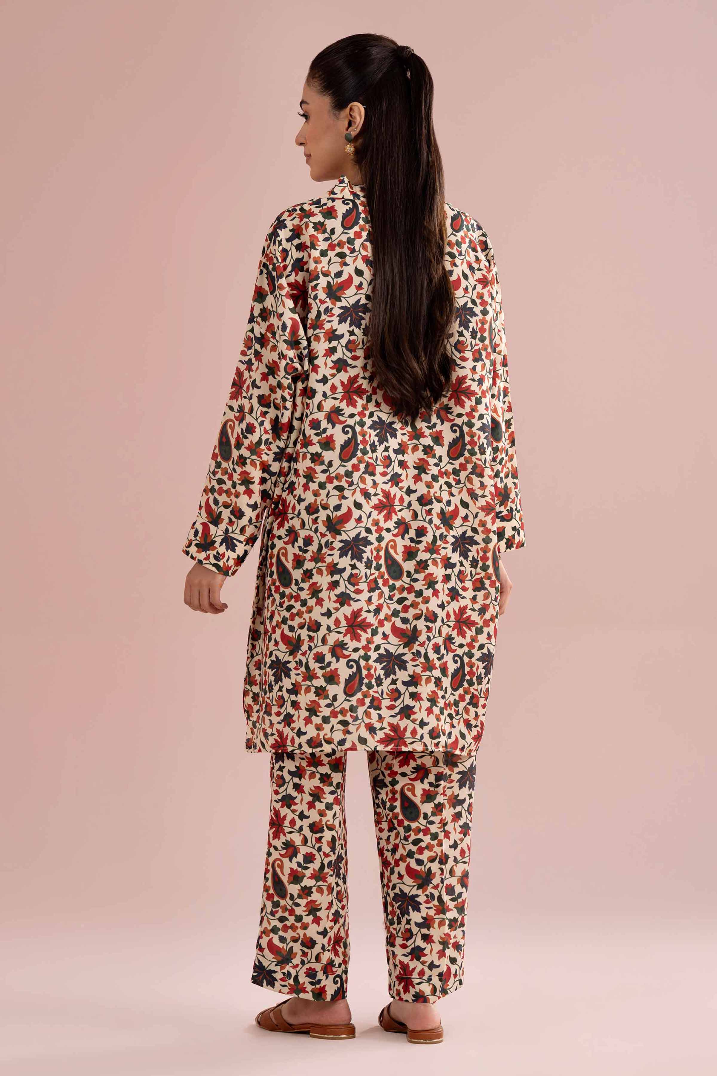 2 Piece - Printed Suit - PS26-91 Beige Lawn 2PC Printed READY TO WEAR