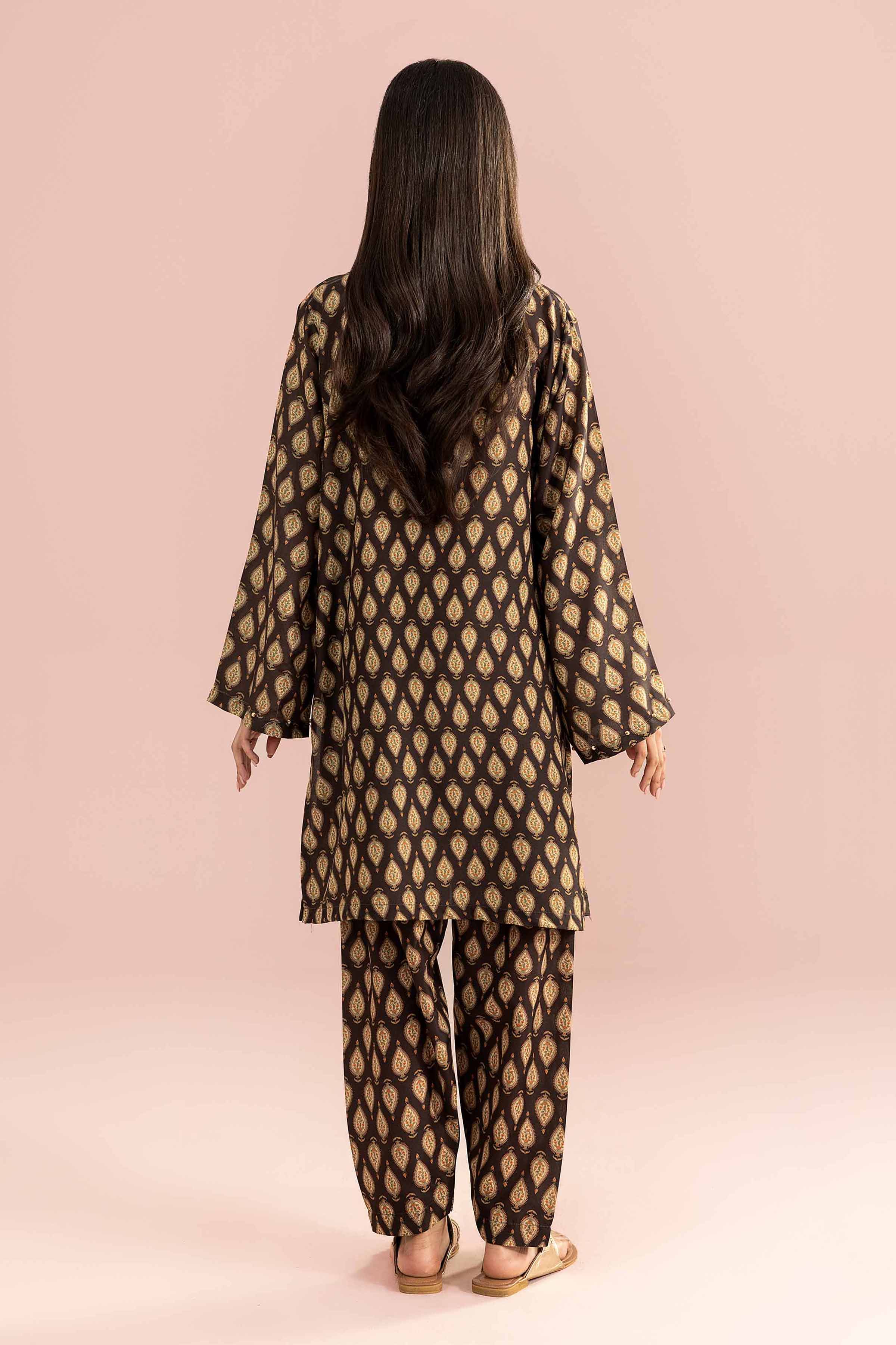 2 Piece - Printed Suit - PS26-94 Brown Lawn 2PC Printed