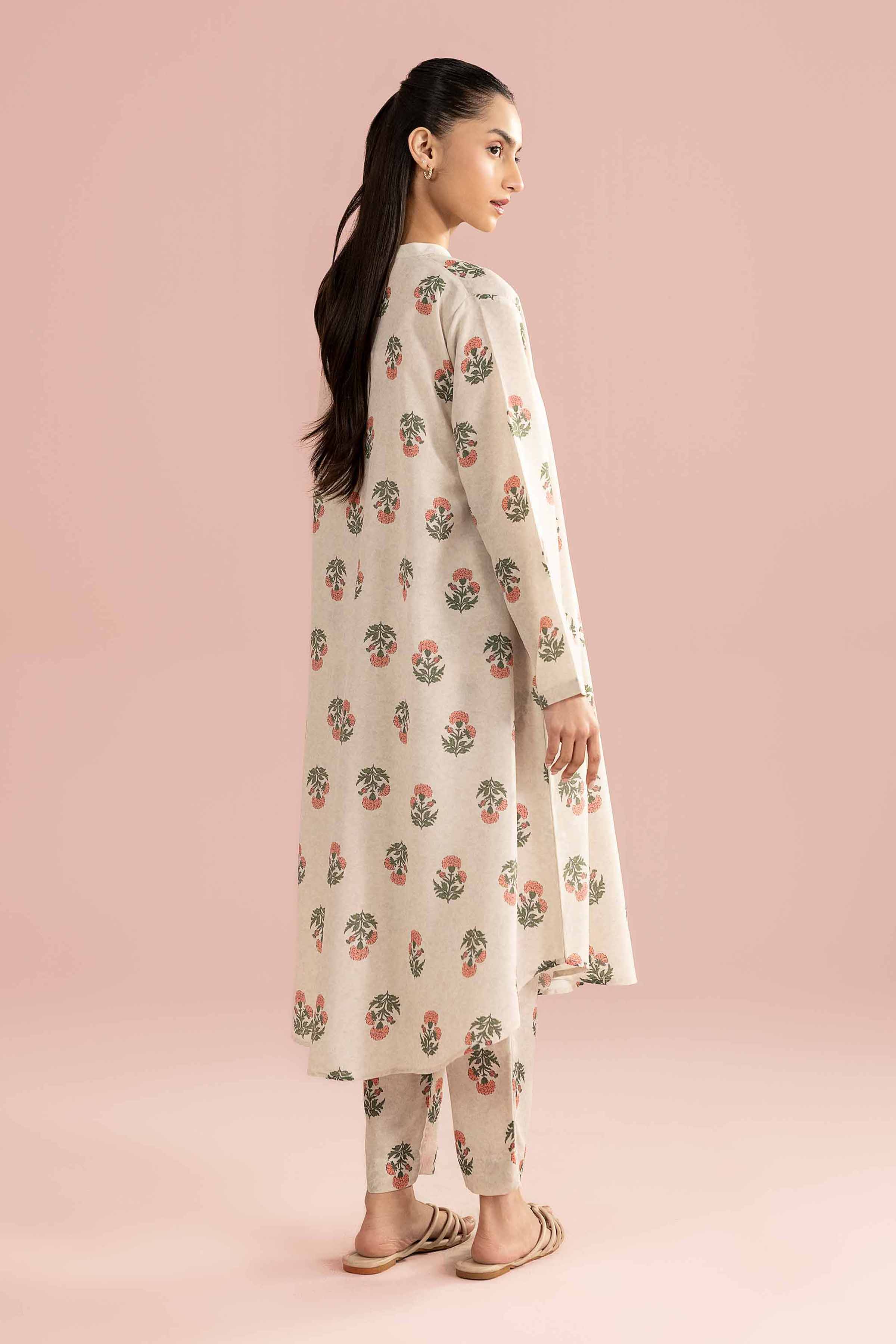 2 Piece - Printed Suit - PS26-95 Beige Lawn 2PC Printed READY TO WEAR