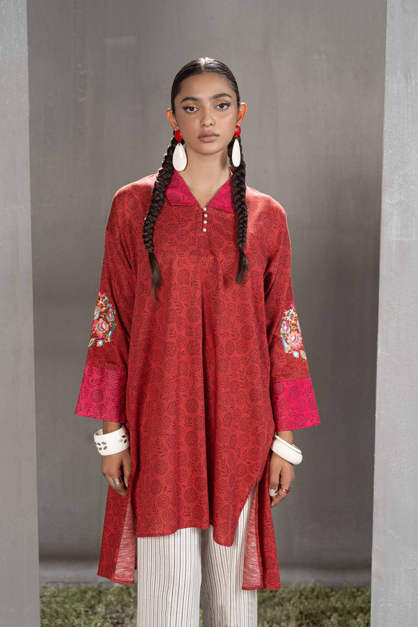 Printed Embroidered Shirt - PW23-141