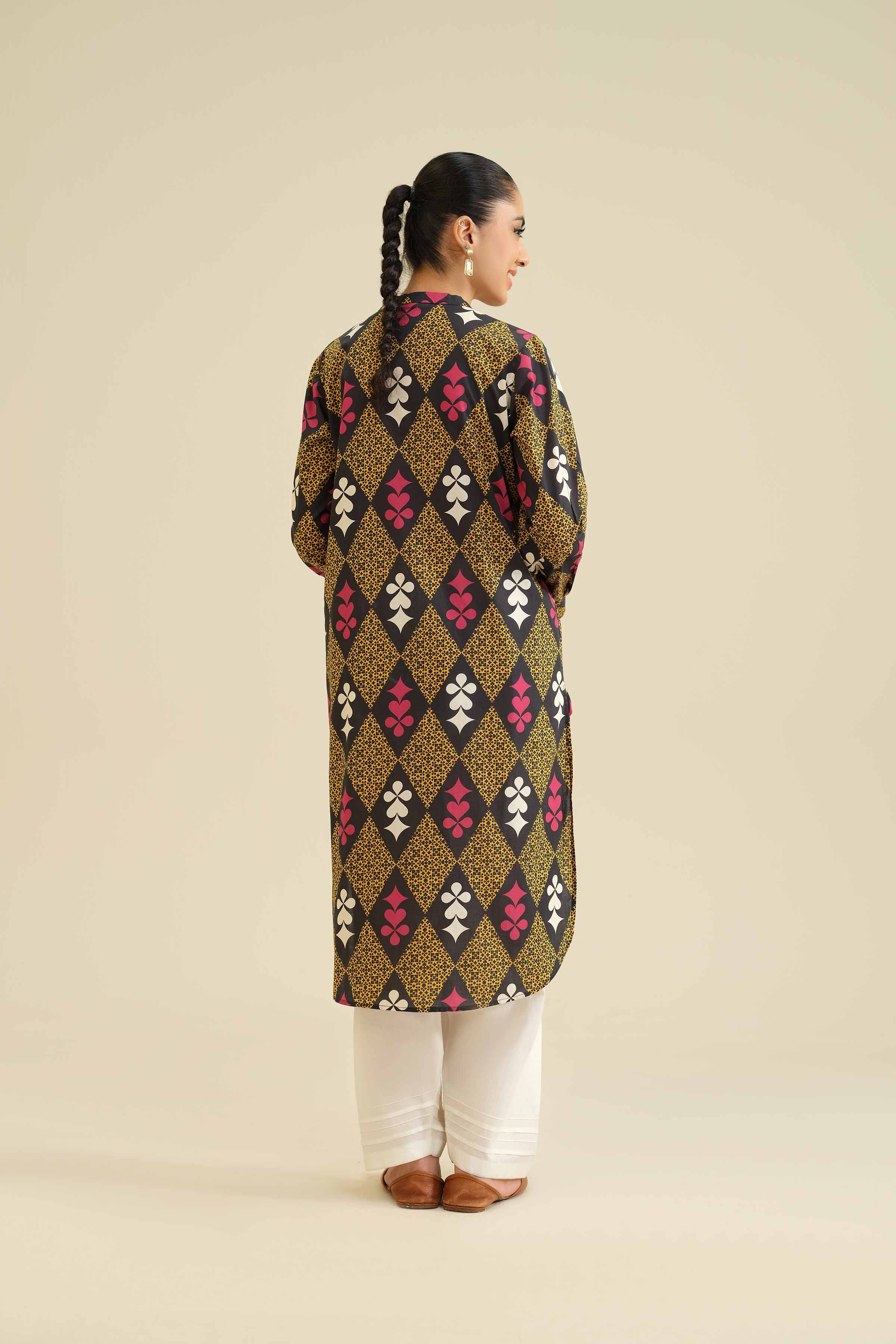 NISHATUAE - Multi Printed Cambric Ready to wear Shirt