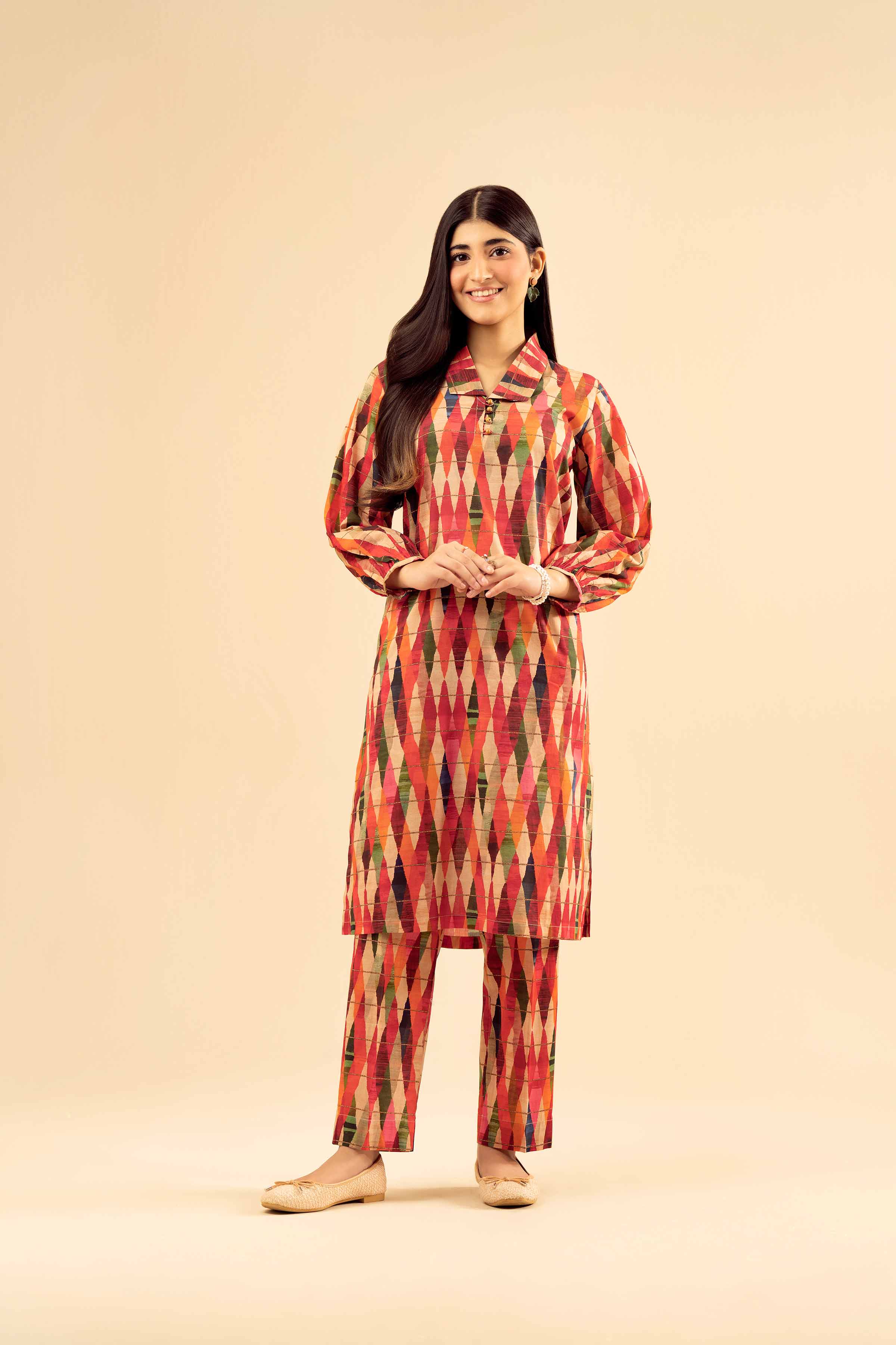 NISHATUAE - Multi Printed Cambric 2-piece Ready to wear Dress
