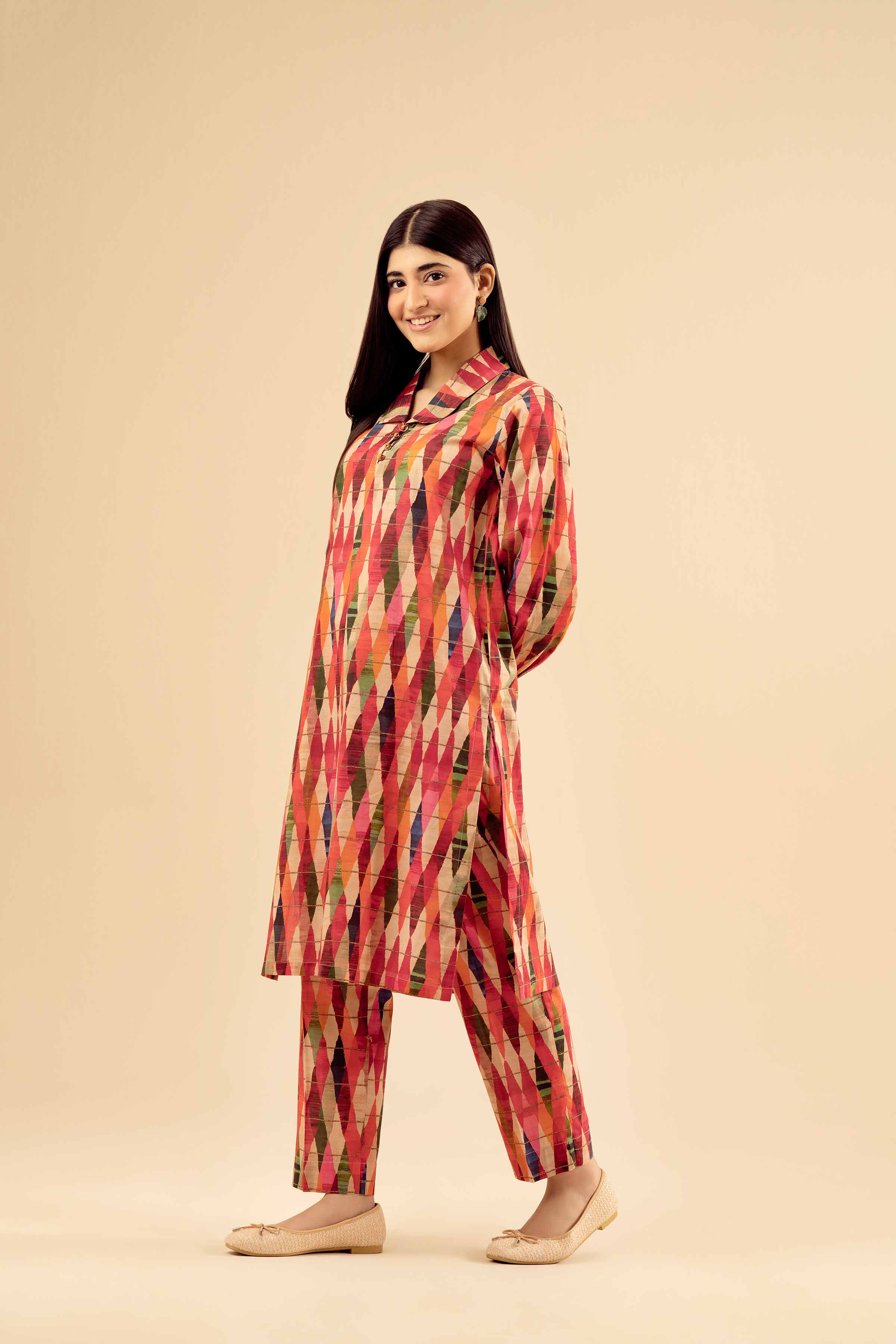 NISHATUAE - Multi Printed Cambric 2-piece Ready to wear Dress