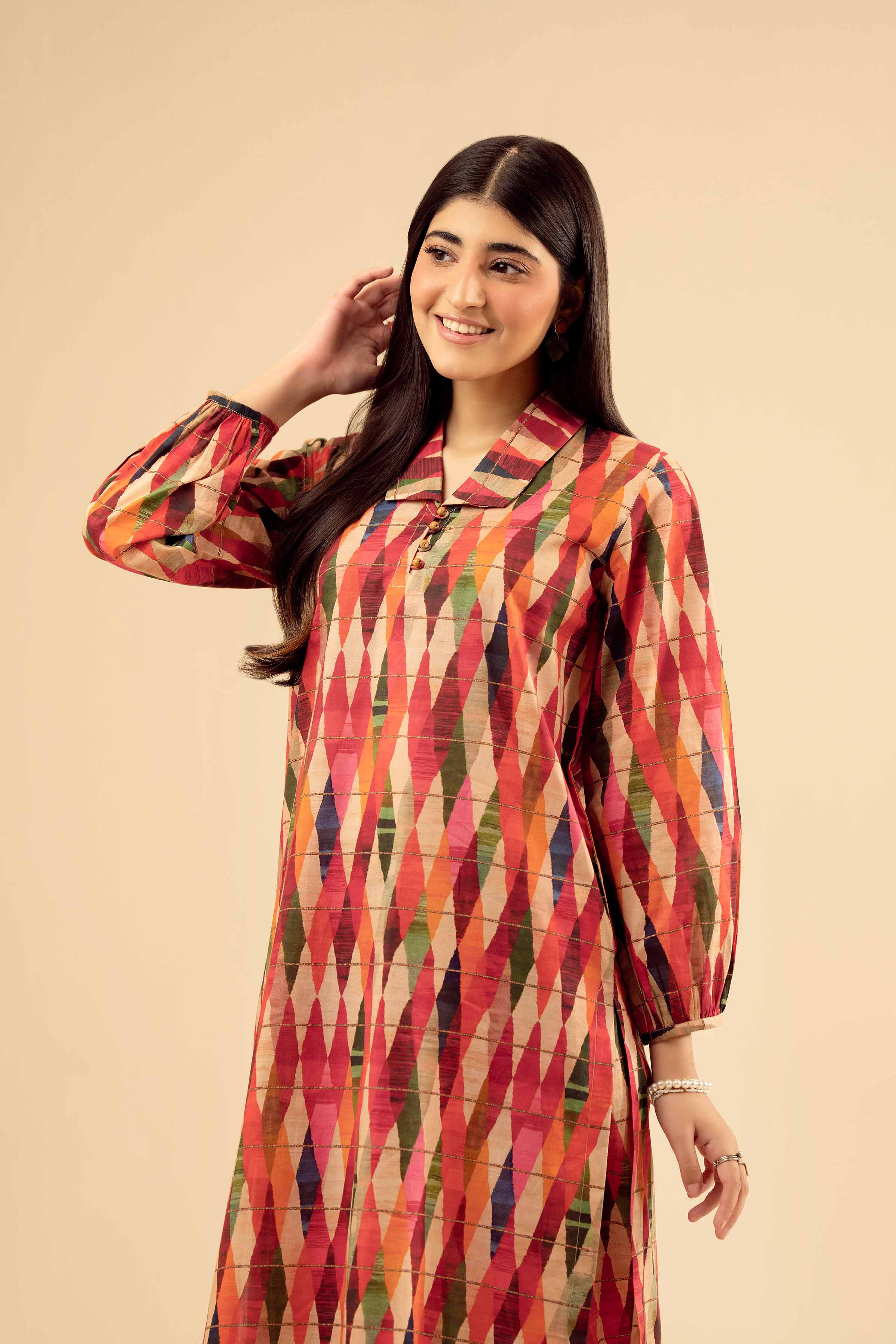 NISHATUAE - Multi Printed Cambric 2-piece Ready to wear Dress
