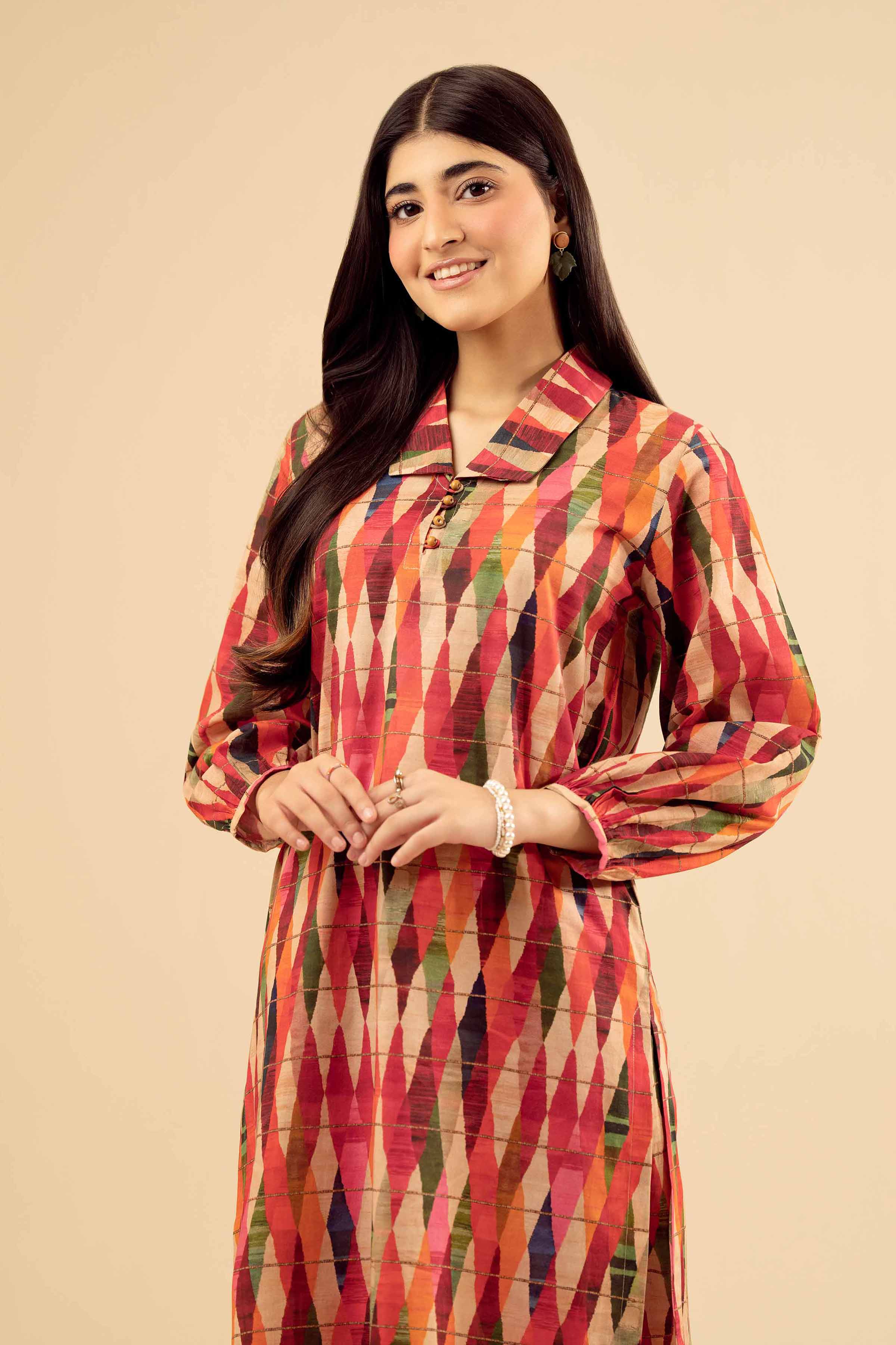 NISHATUAE - Multi Printed Cambric 2-piece Ready to wear Dress